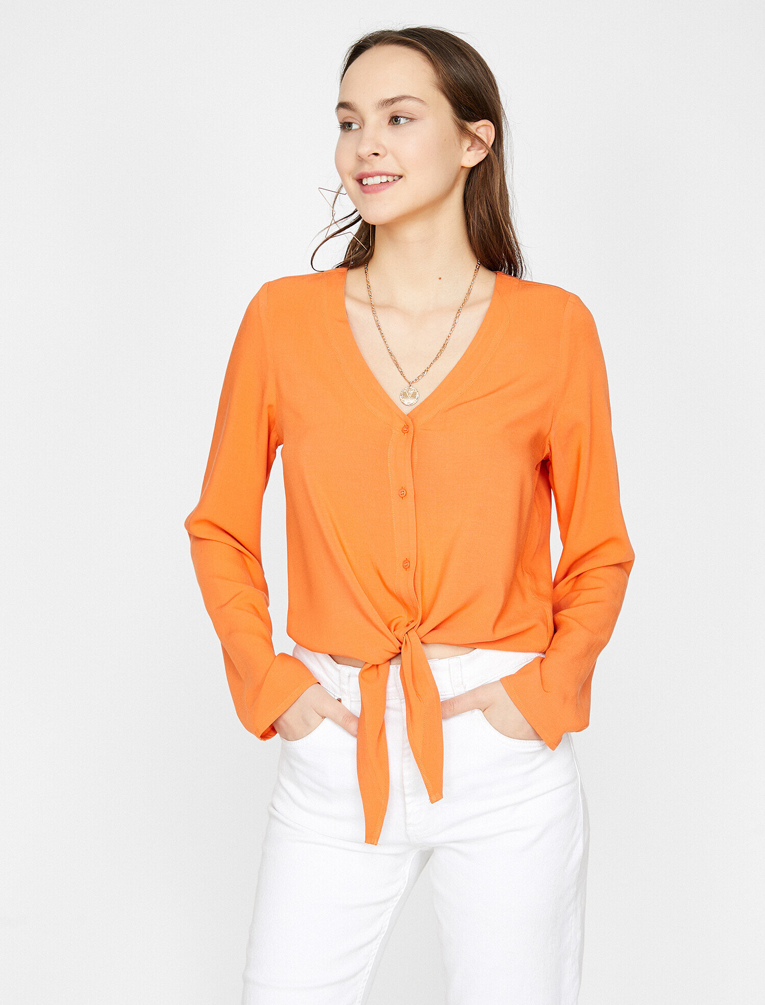   Bağlama Detaylı Bluz