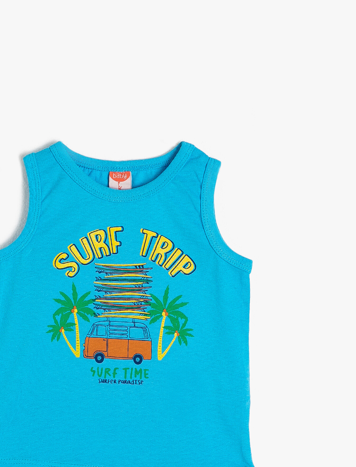  Erkek Bebek Yazılı Baskılı Atlet