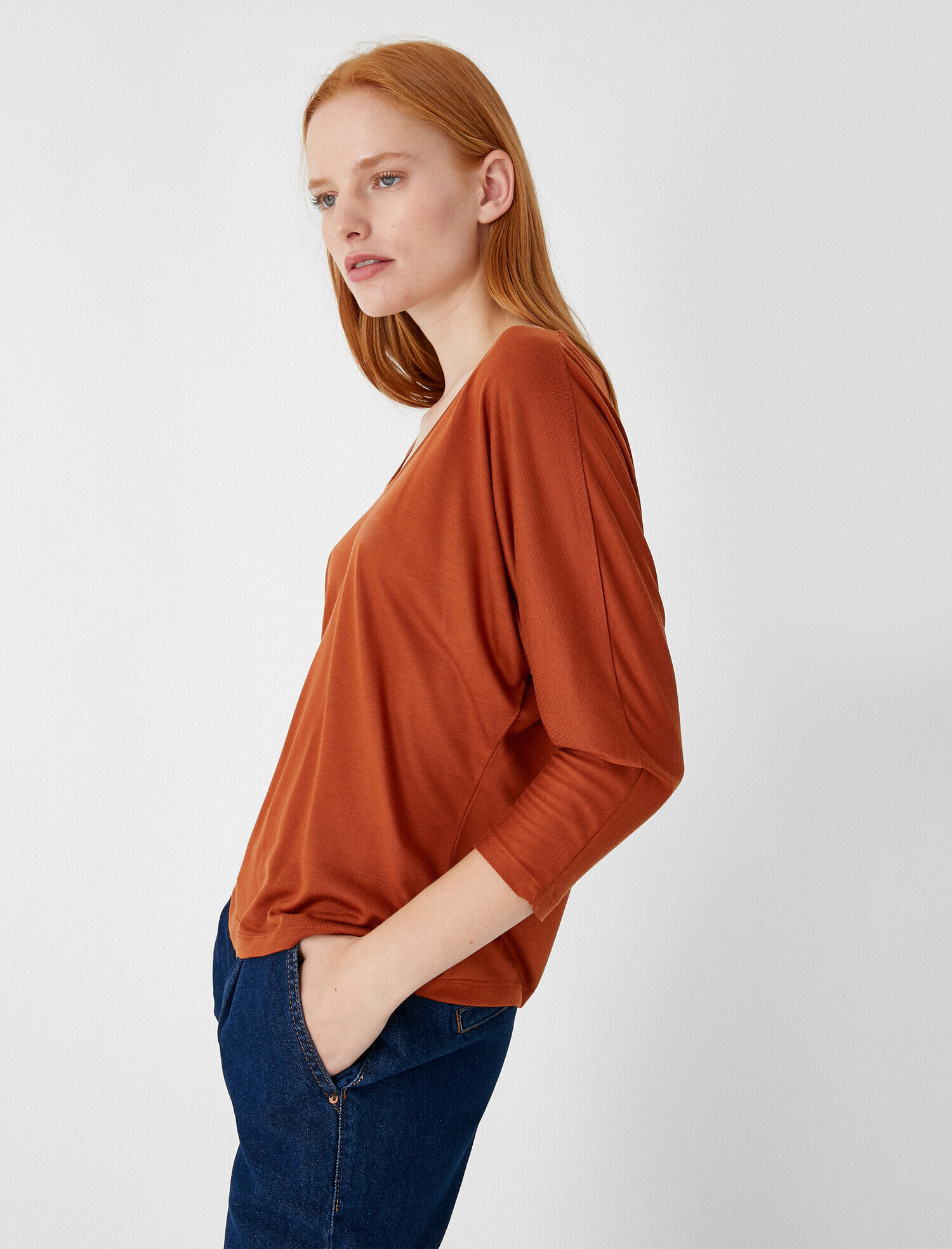   Uzun Kollu Tişört Lyocell Basic