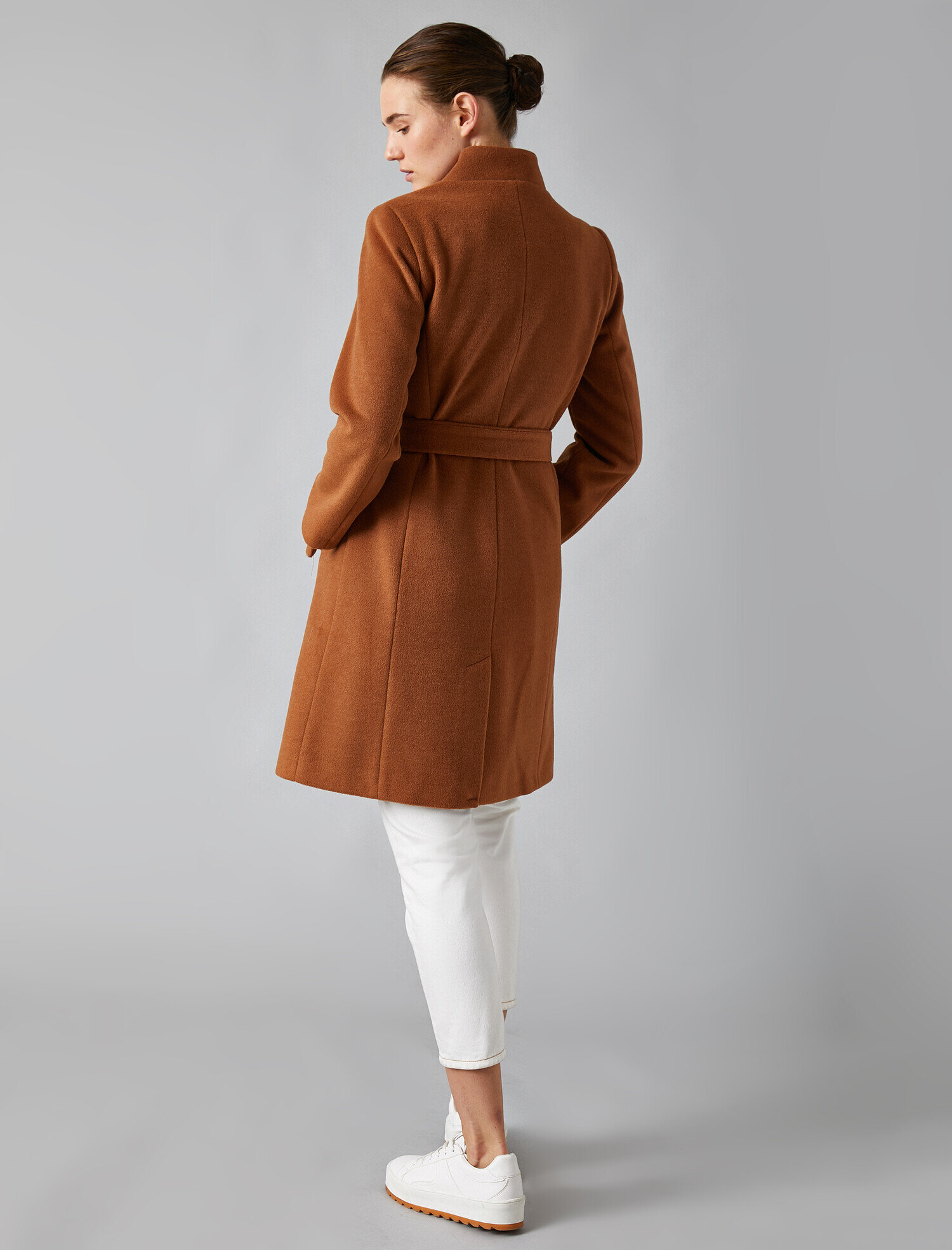   Cepli Kemerli Kaşe Kaban