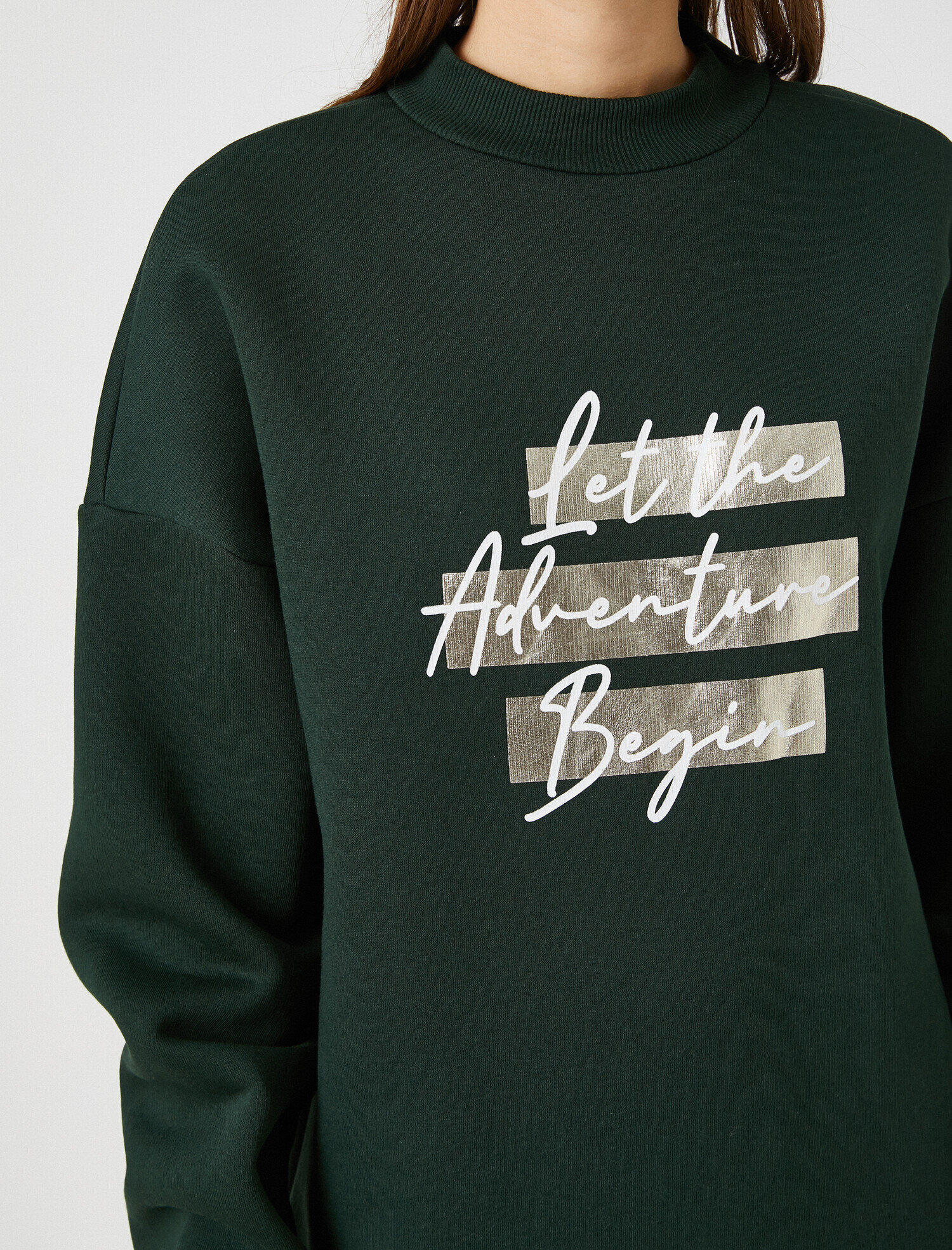   Pamuklu Slogan Sweatshirt