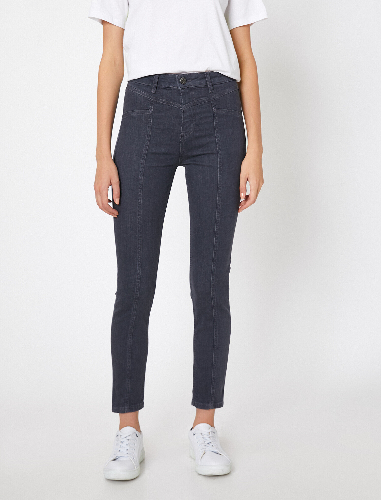   Carmen Jean - Yüksek Bel Dar Kesim Dar Paça Pantolon