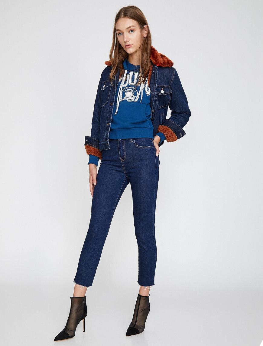   Eve Slim Jean - Yüksek Bel Normal Kesim Hafif Düz Paça Straight Jean Pantolon