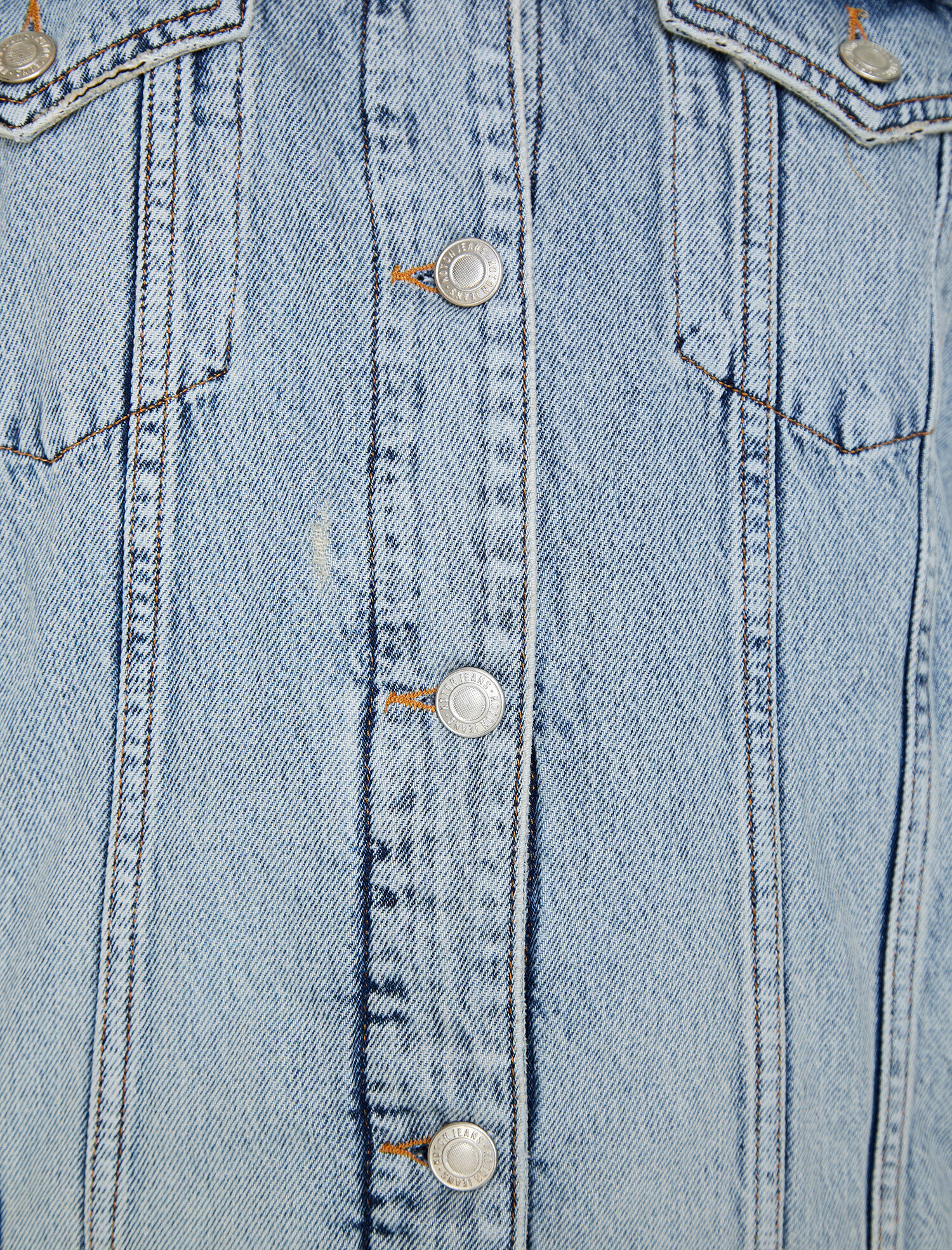   Suni Kürk Detaylı Jean Ceket