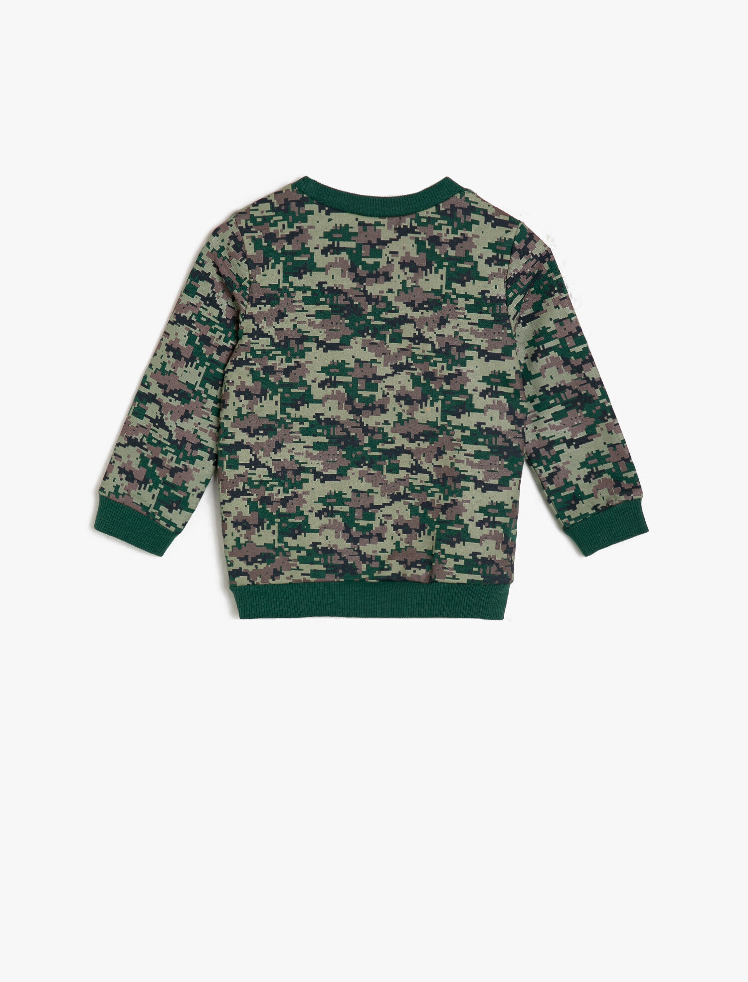  Erkek Bebek Desenli Sweatshirt Uzun Kollu