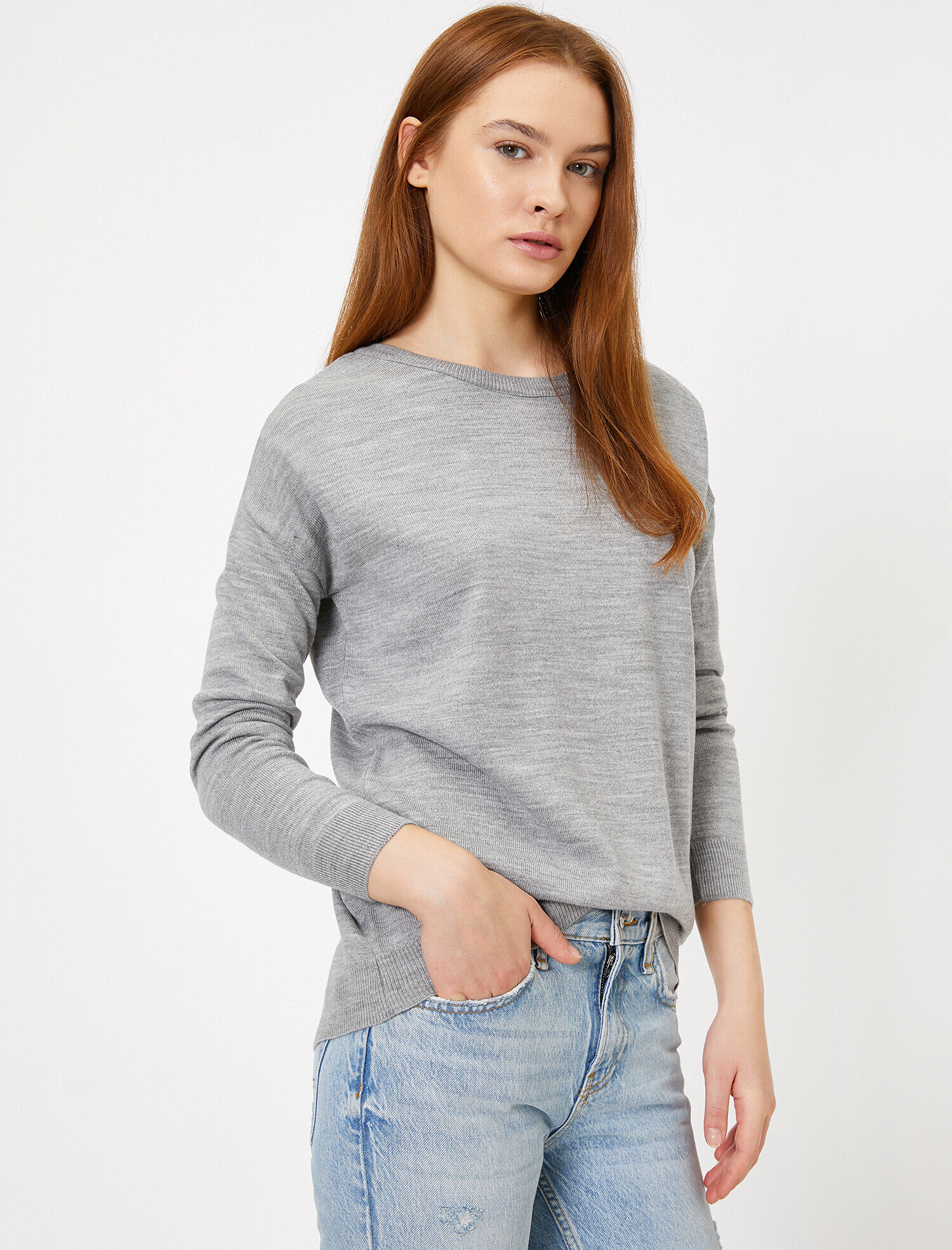   Bisiklet Yaka Triko Kazak