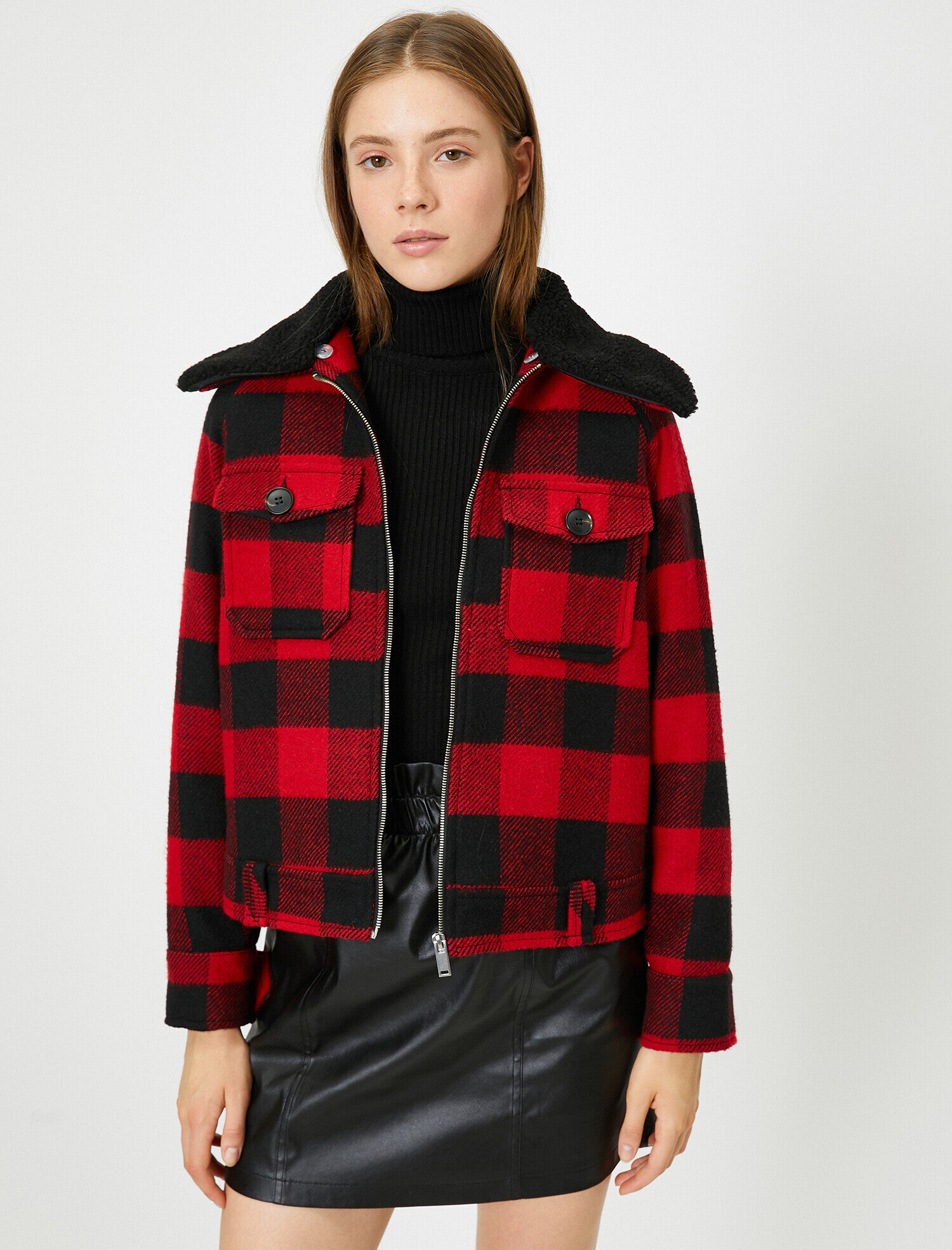   Suni Kürk Detaylı Kaban