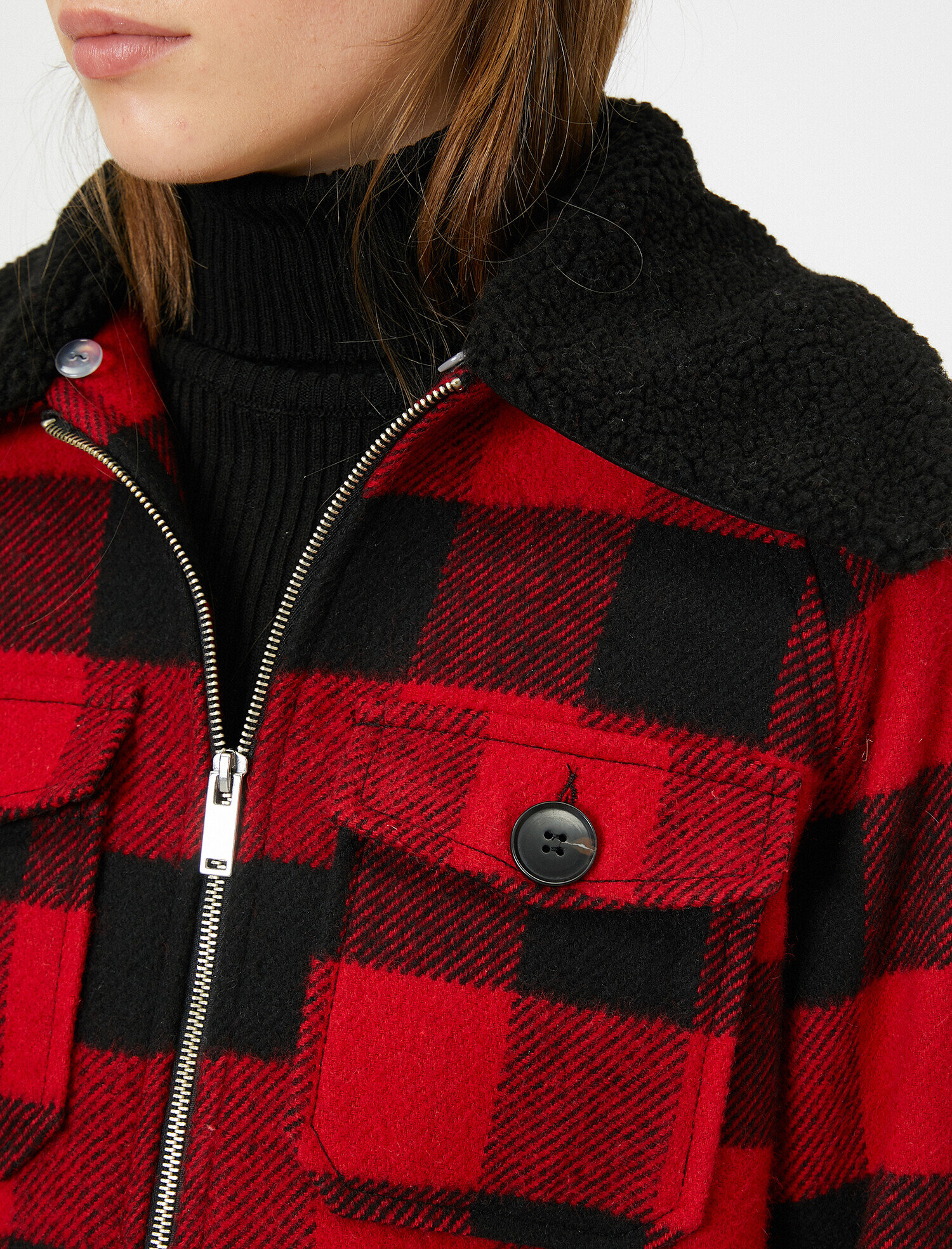   Suni Kürk Detaylı Kaban