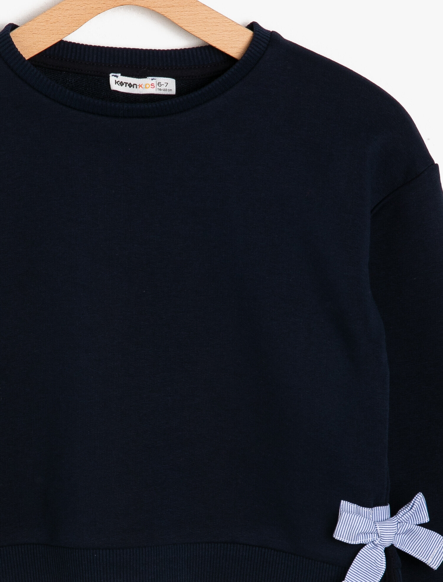 Kız Çocuk Fiyonk Detaylı Sweatshirt