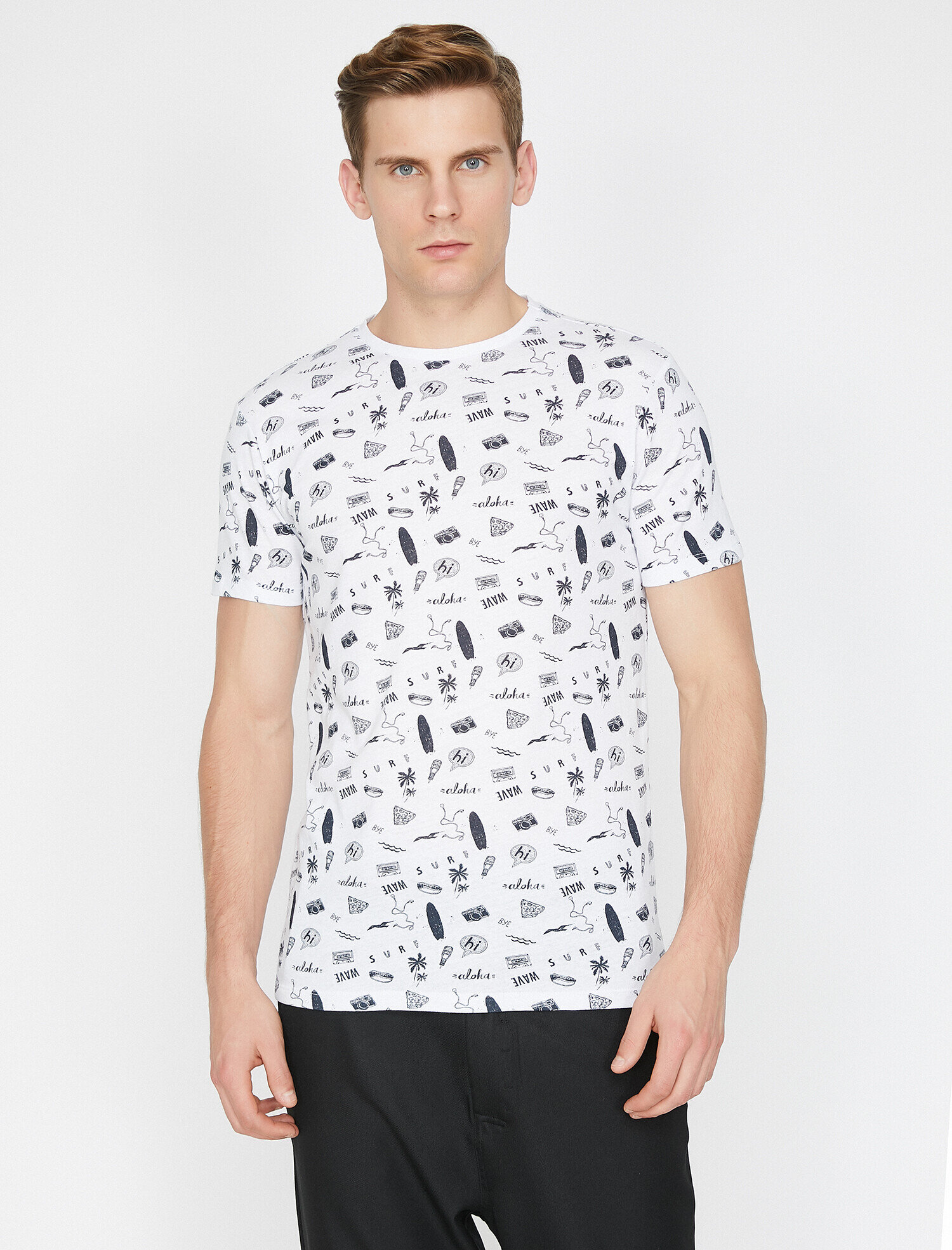   Baskılı Tişört Kısa Kollu