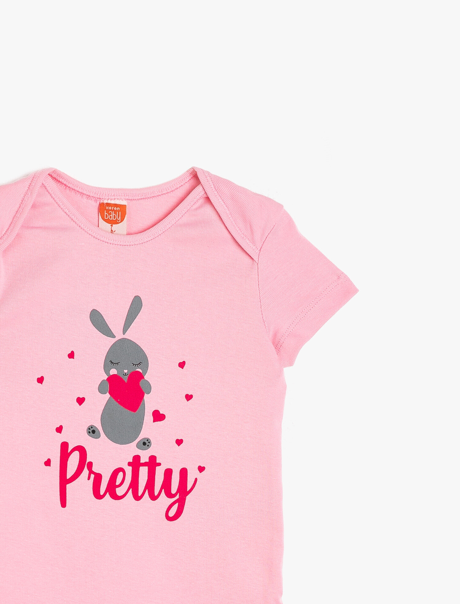  Kız Bebek 2'li Baskılı Çıtçıtlı Body