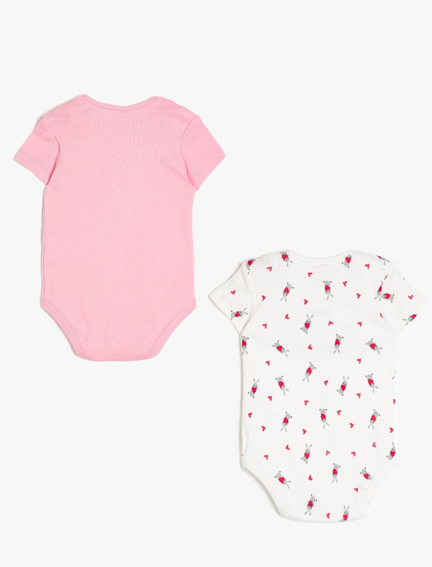  Kız Bebek 2'li Baskılı Çıtçıtlı Body