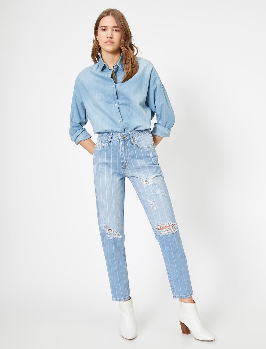   Striped Jeans