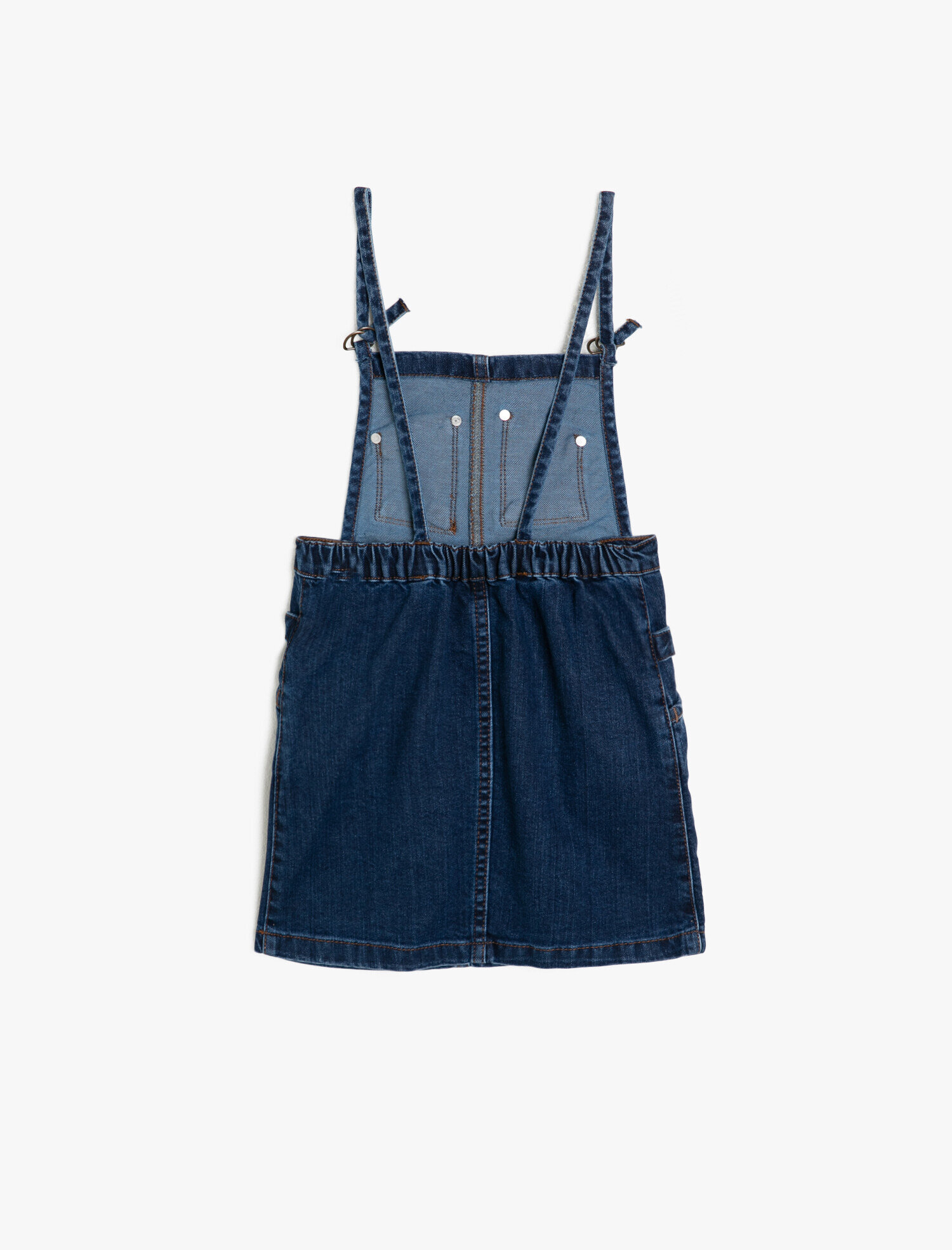  Kız Çocuk Cep Detaylı Jean Elbise