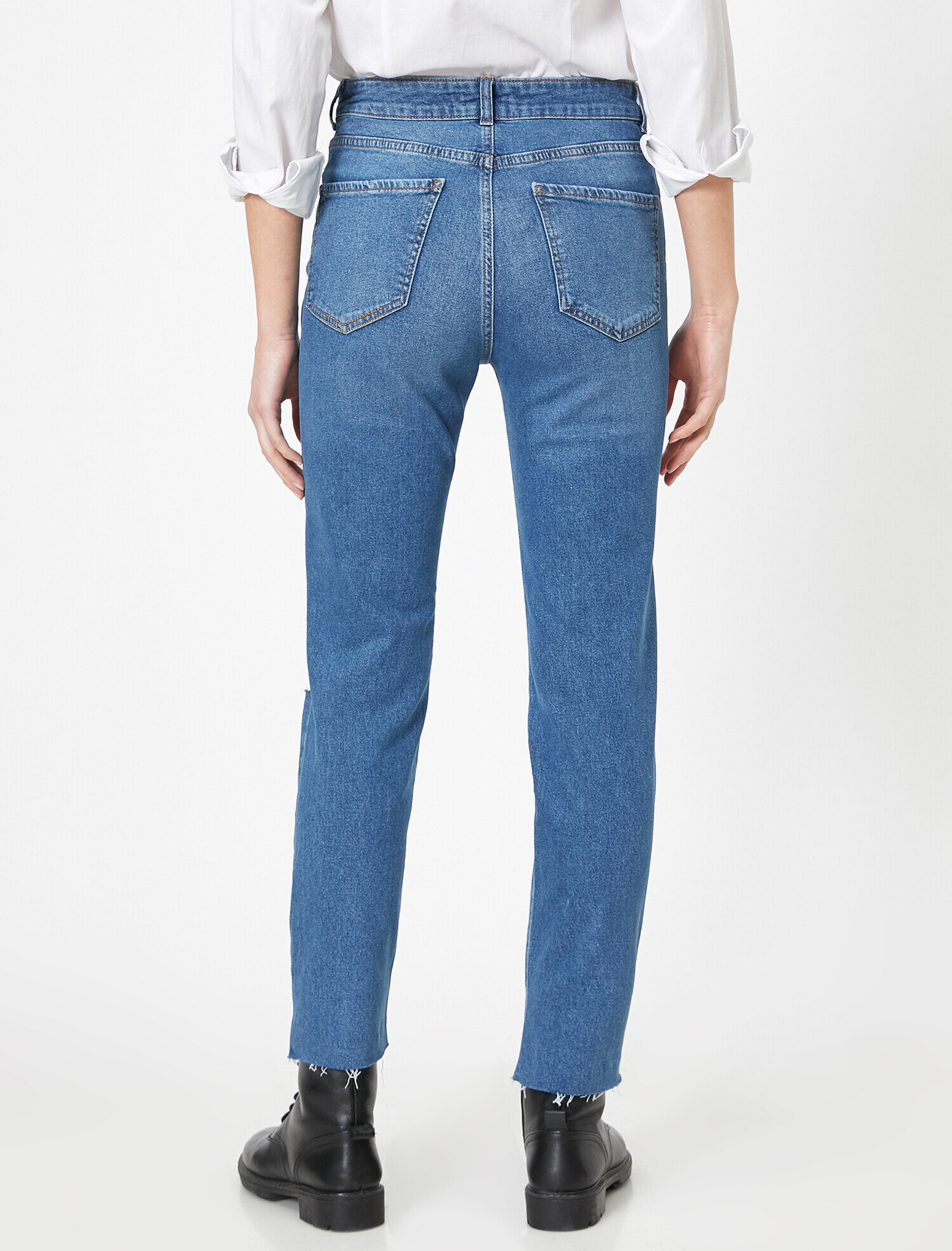 Eve Slim Jean - Yüksek Bel Normal Kesim Hafif Düz Paça Straight Jean Pantolon