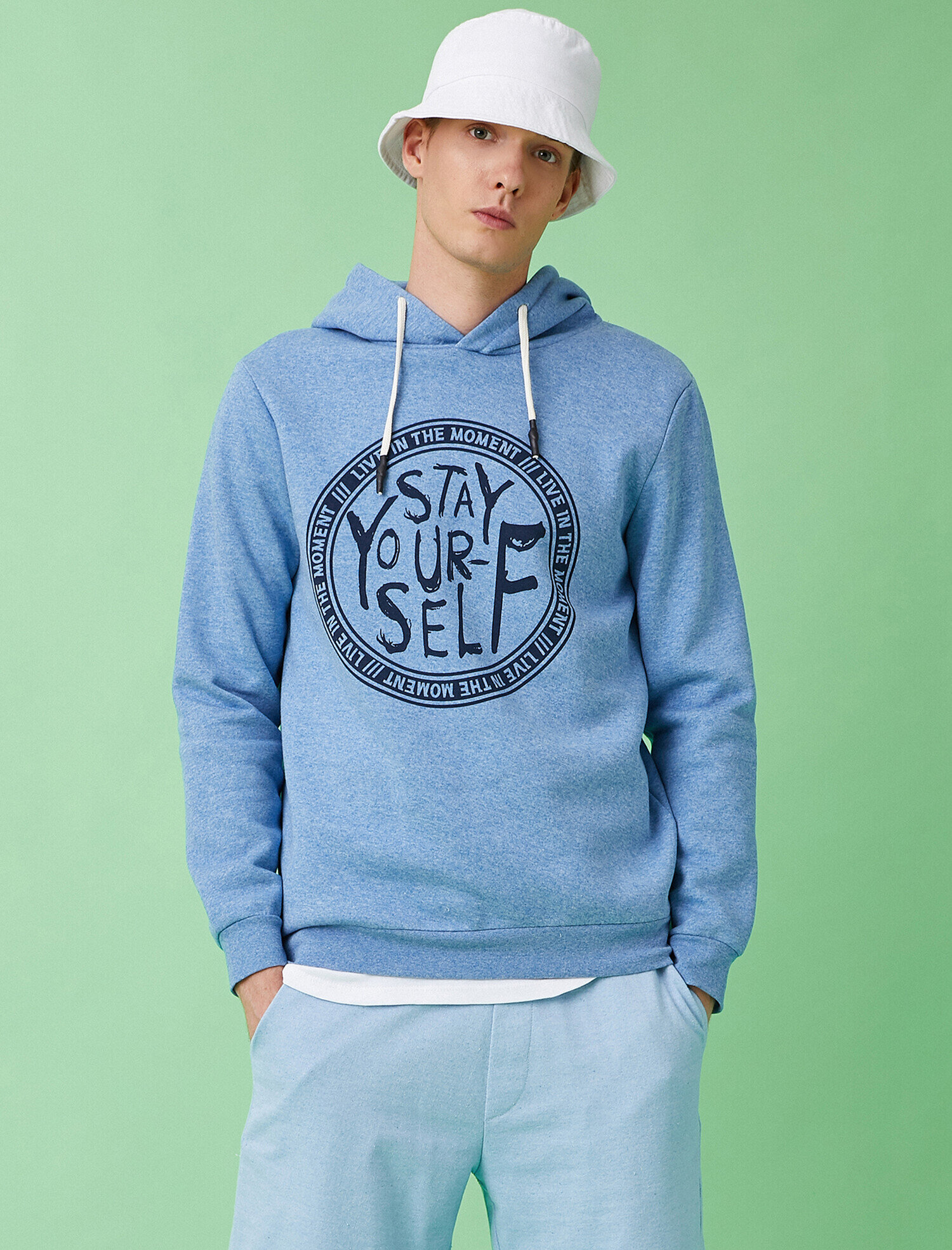   Kapüşonlu Sweatshirt Baskılı