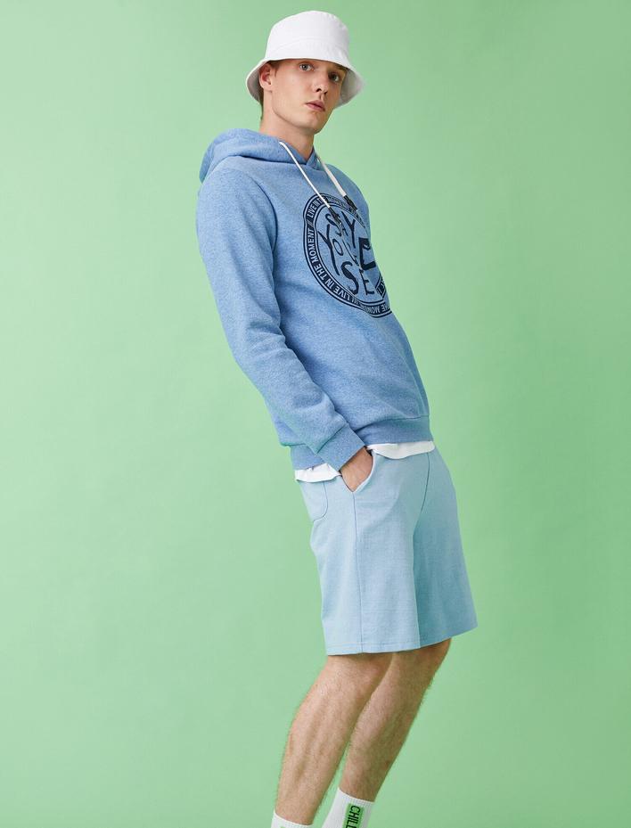  Kapüşonlu Sweatshirt Baskılı