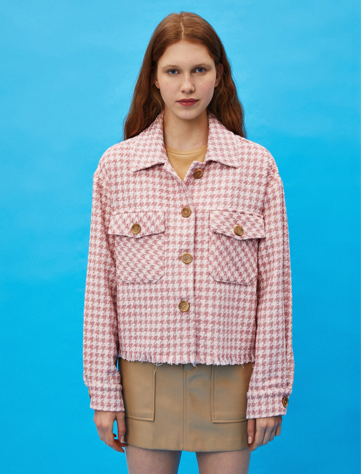 Kazayağı Ceket Düğmeli Cep Detaylı