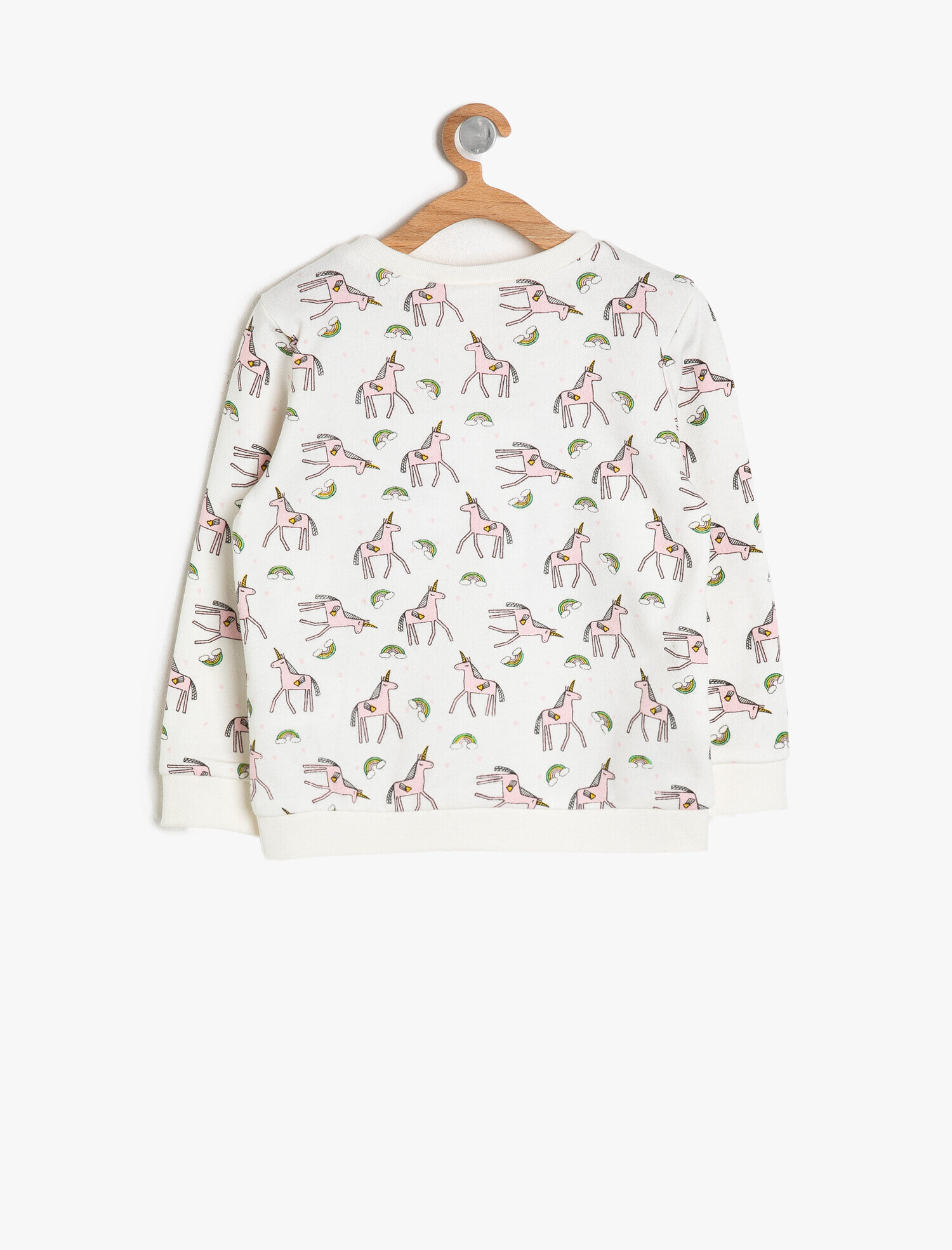  Kız Bebek Desenli Sweatshirt Uzun Kollu