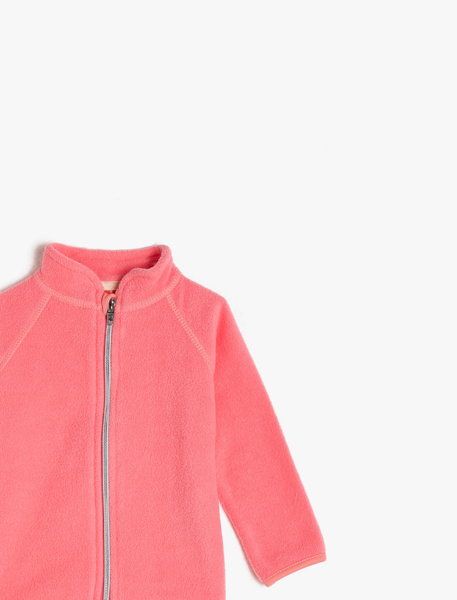 Kız Bebek Uzun Kollu Fermuarlı Polar Sweatshirt