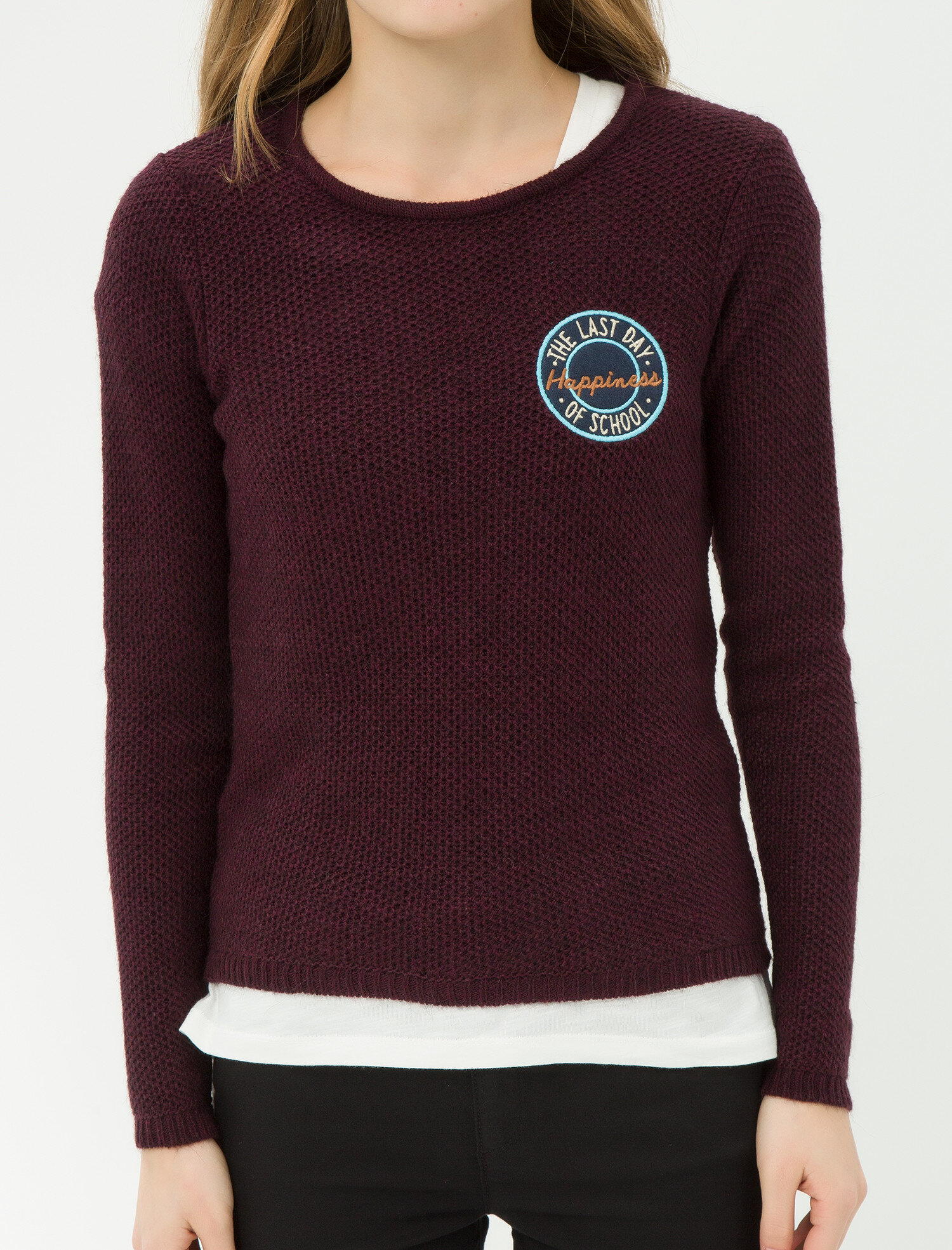 Baskılı Triko Kazak