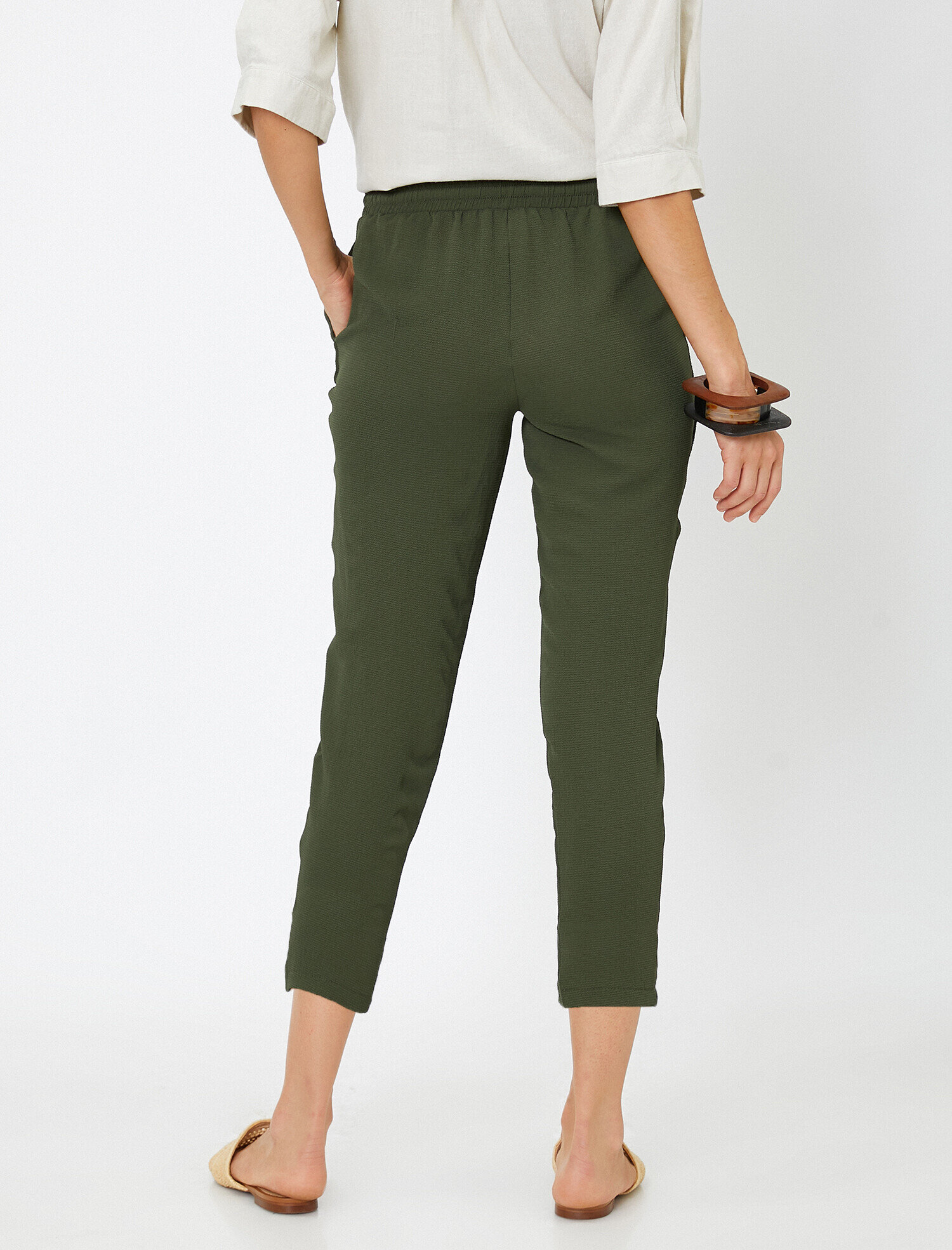   Beli Bağlamalı Cepli Pantolon