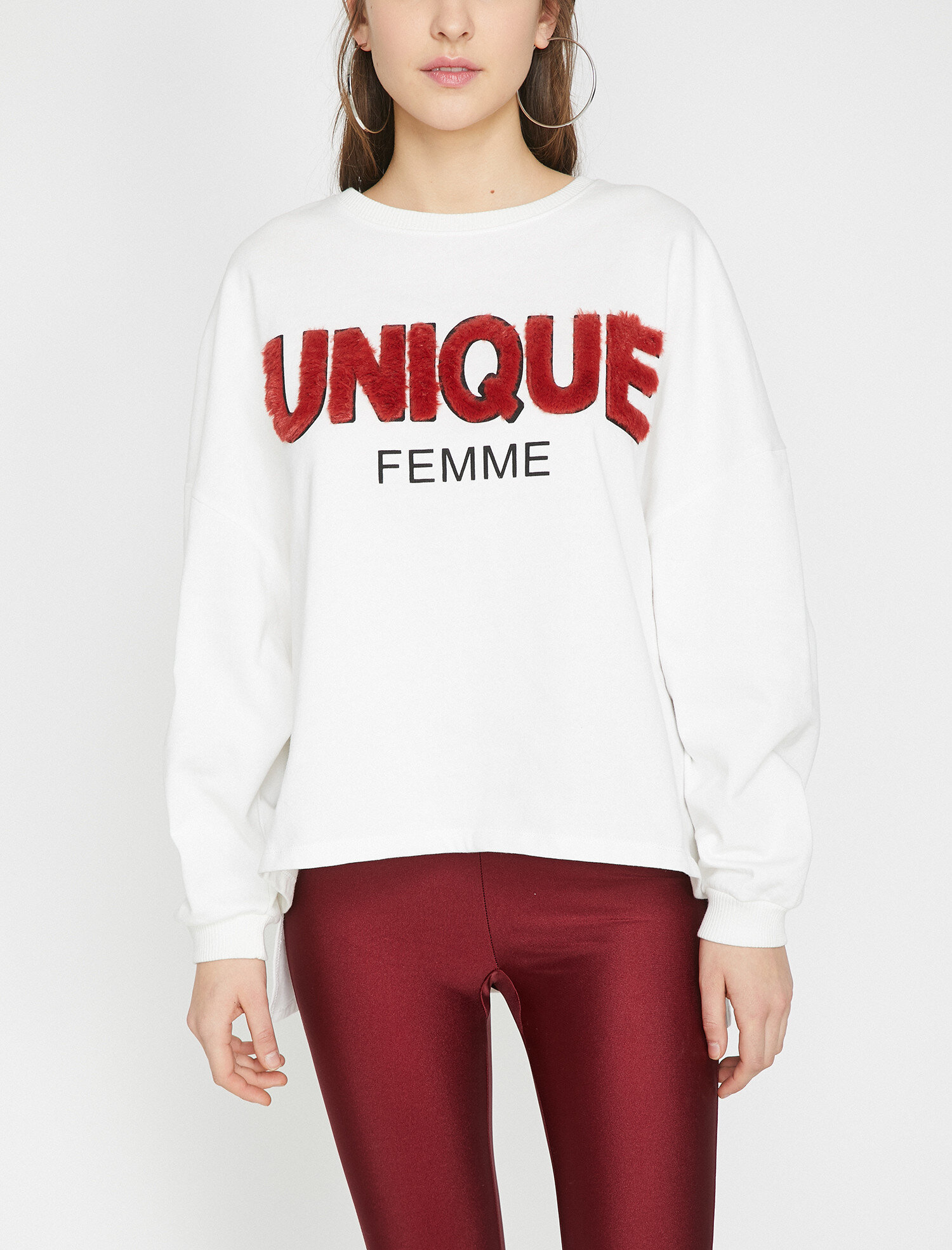   Yazılı Baskılı Sweatshirt