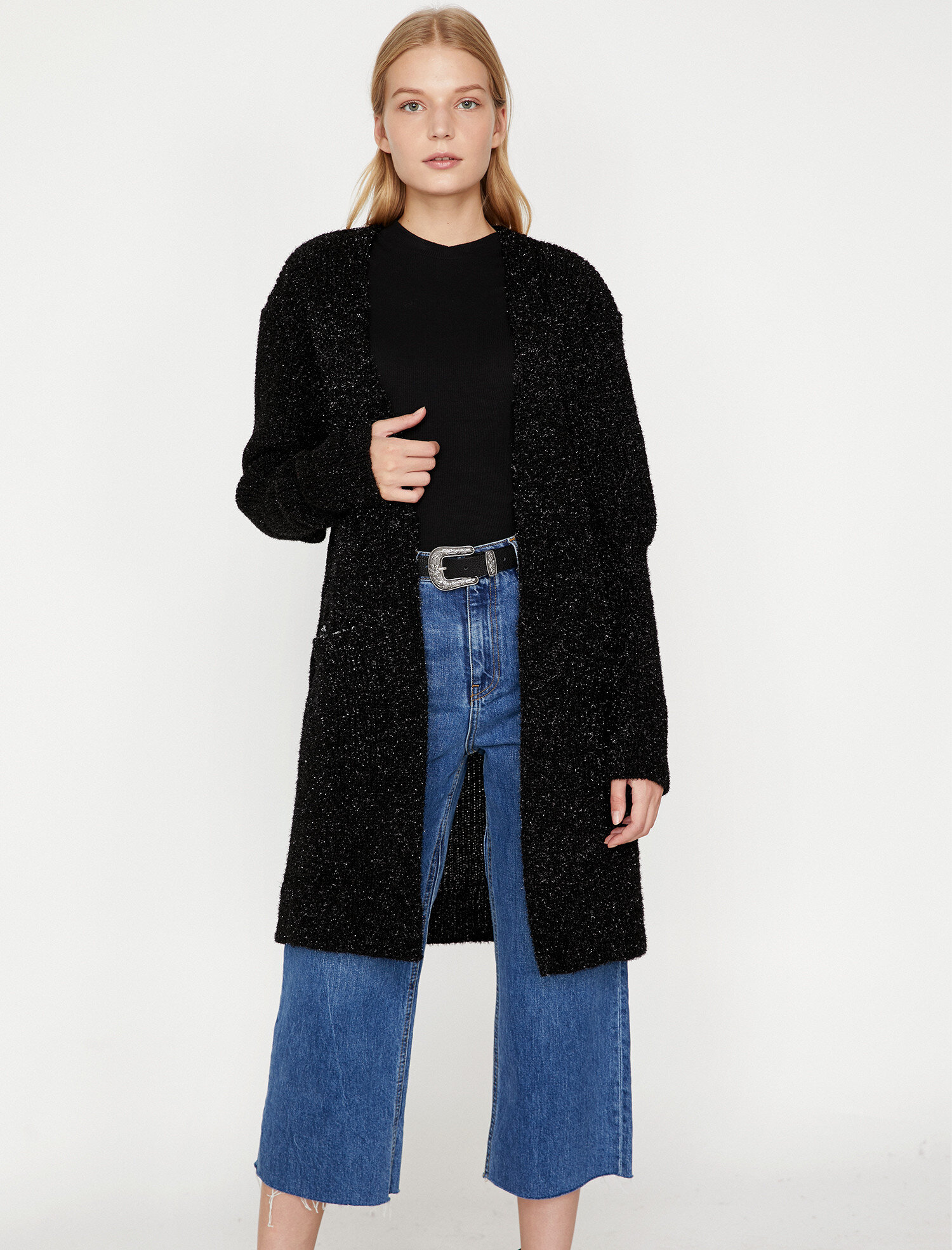   Sim Detaylı Triko Hırka