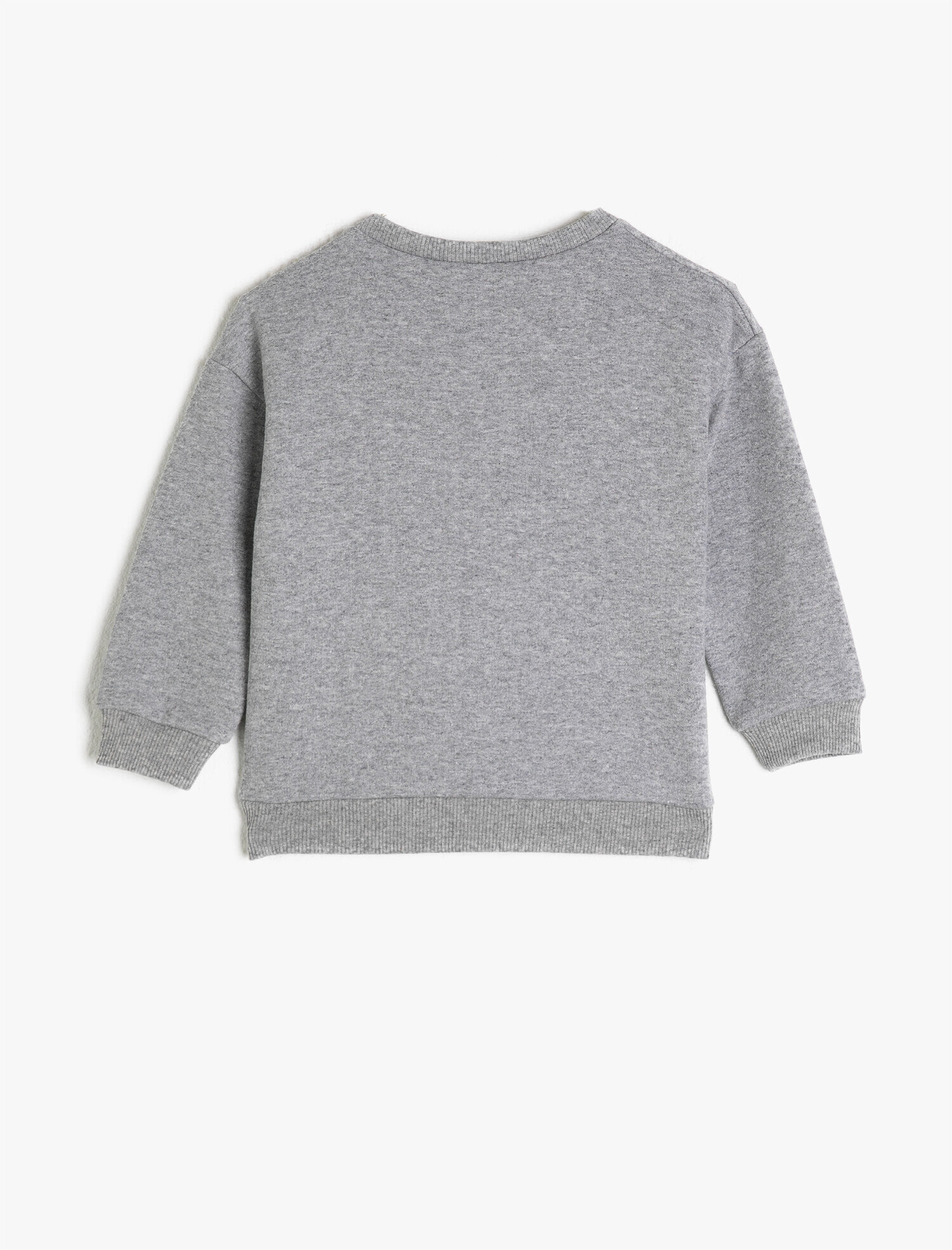  Kız Çocuk Bisiklet Yaka Uzun Kollu Baskılı Sweatshirt