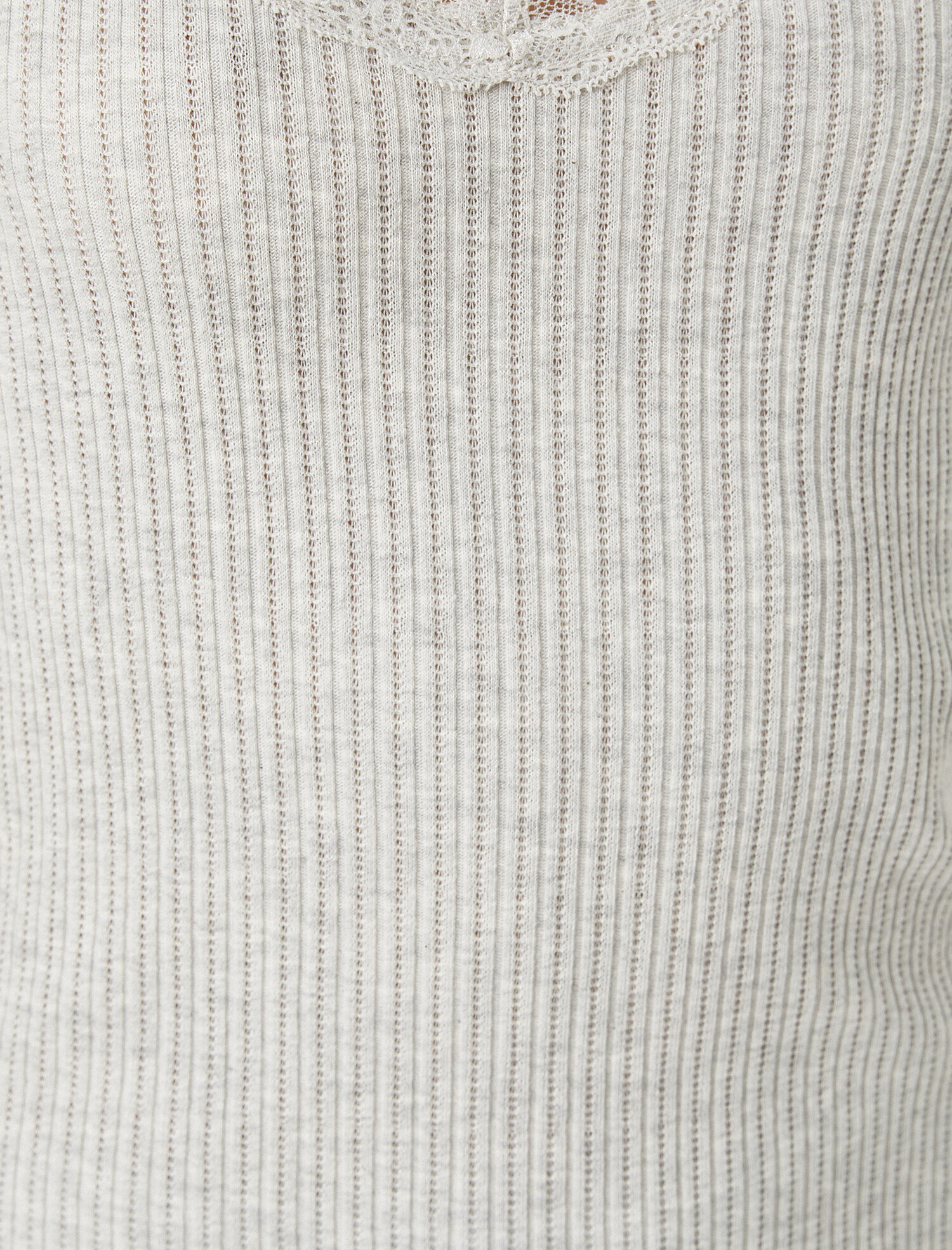   Organik Pamuklu Dantel Detayli Tanktop