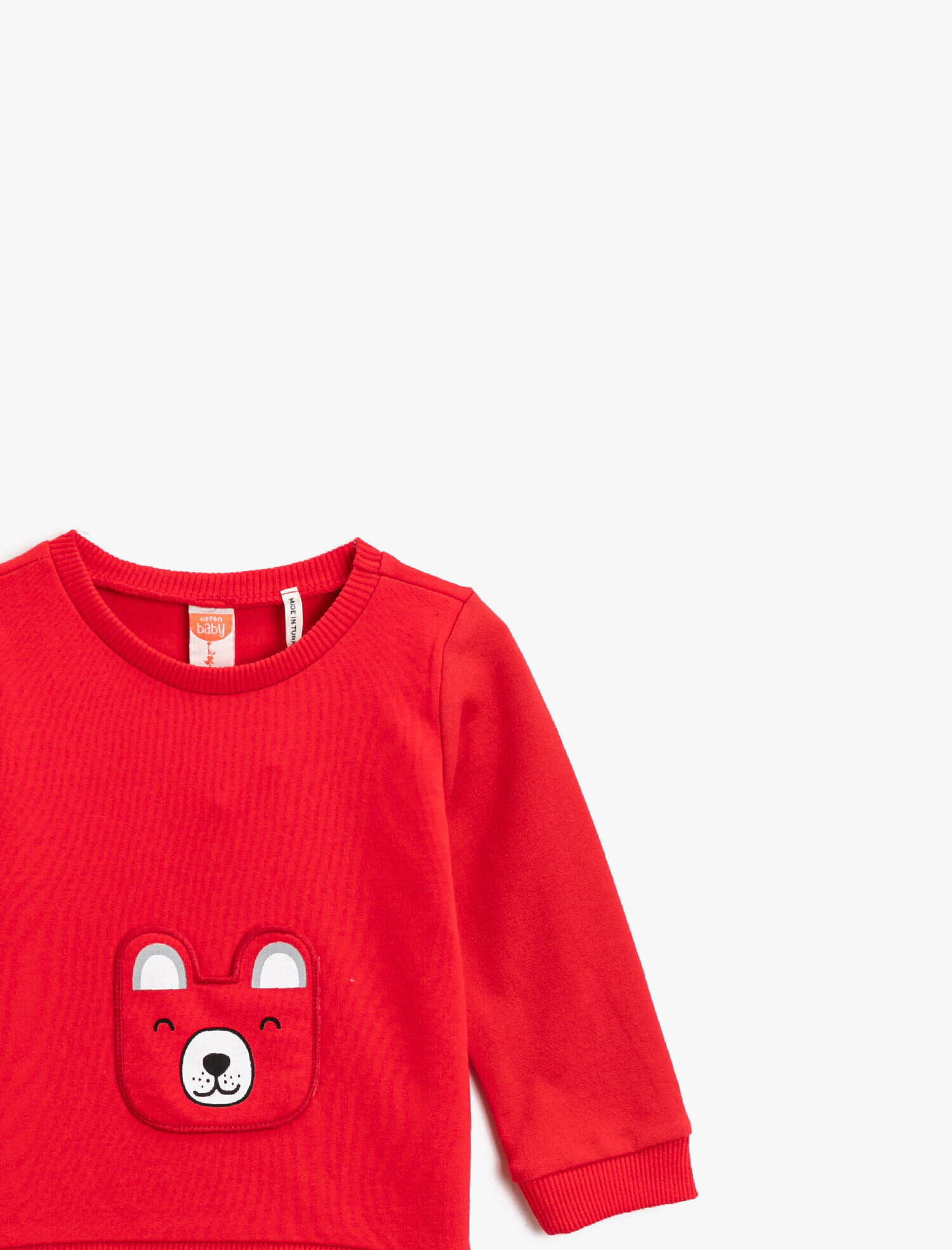  Erkek Bebek Baskılı Sweatshirt Bisiklet Yaka