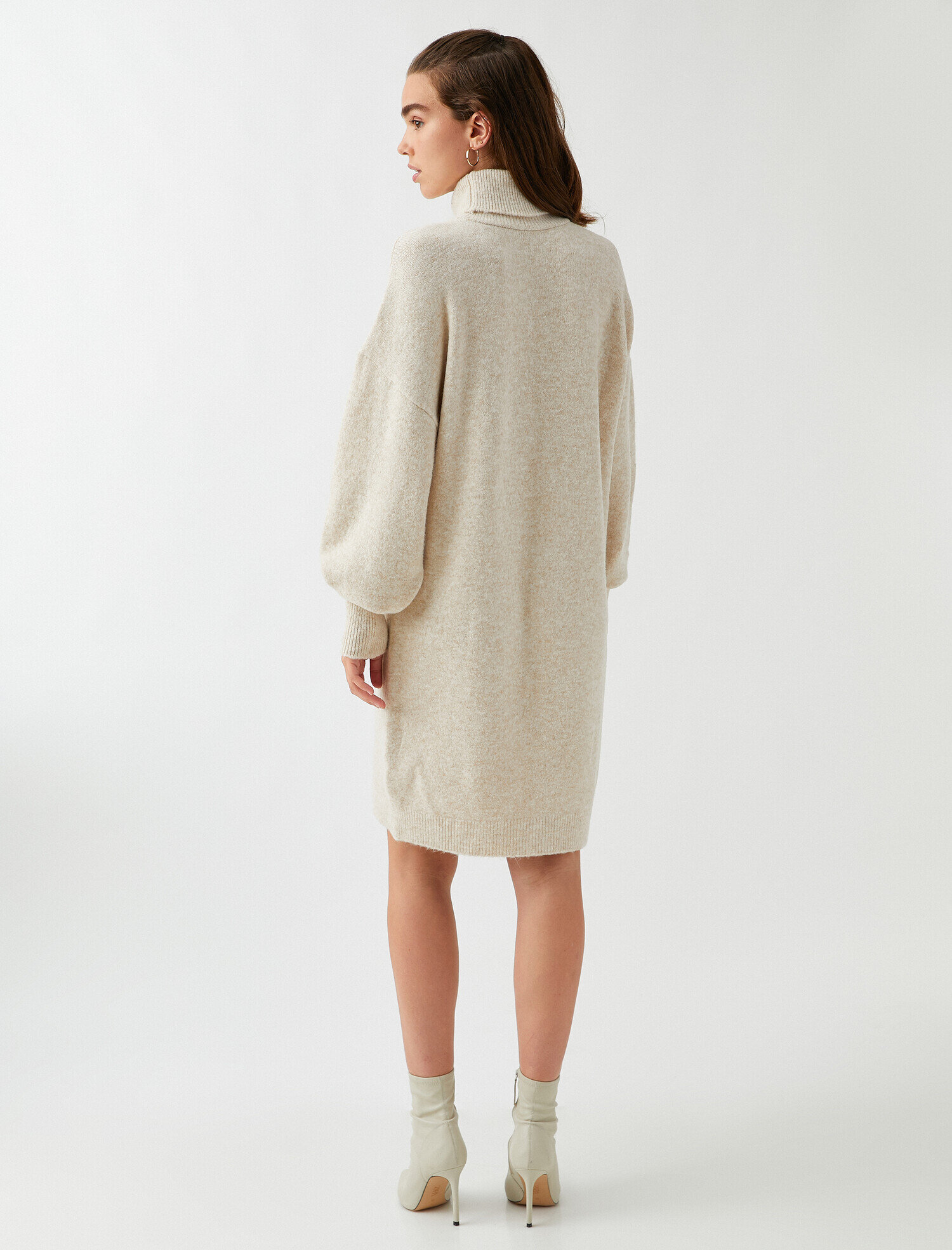   Mini Triko Elbise Relax Fit Balıkçı Yaka