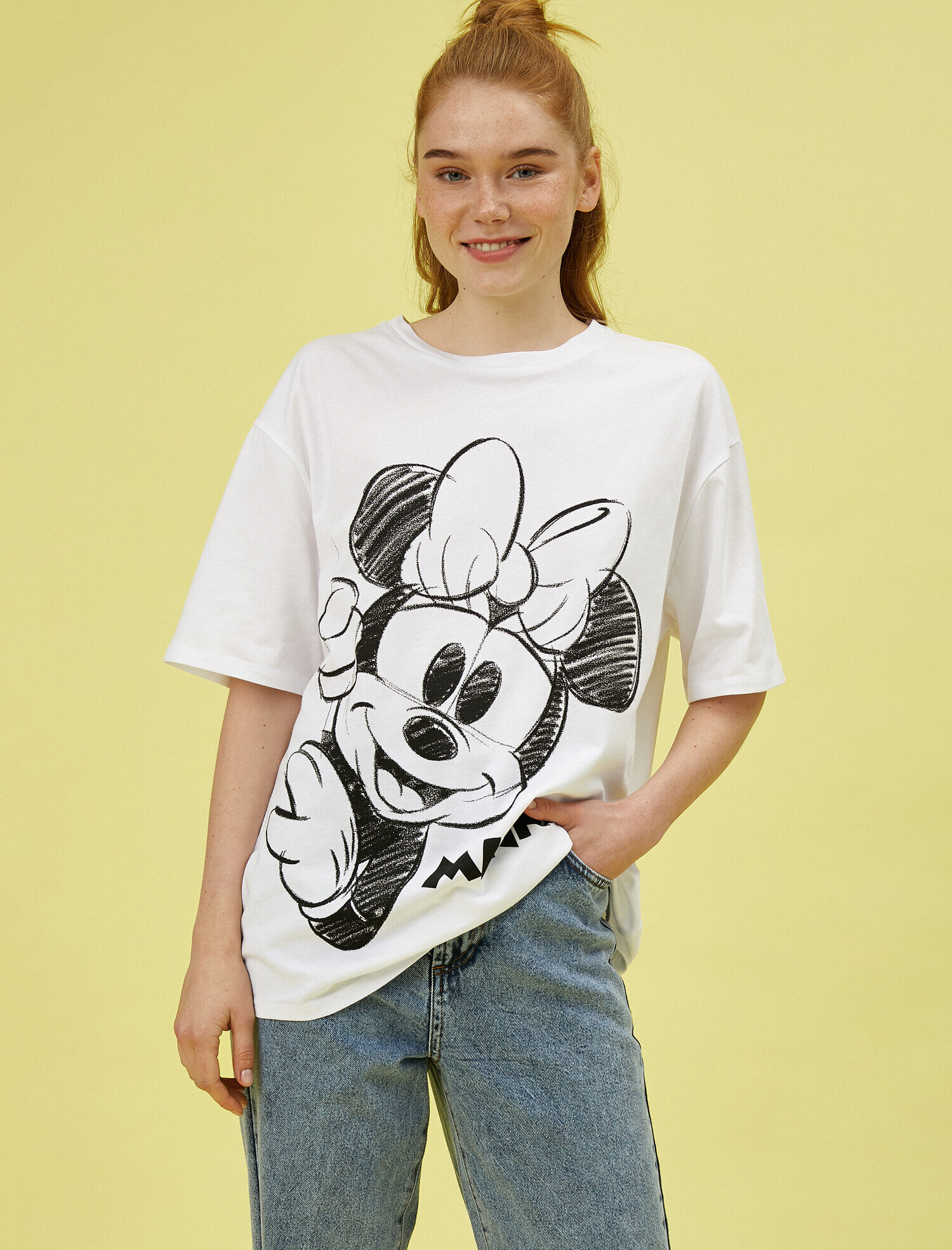 Mickey Mouse Tişört Lisanslı Pamuklu Oversize