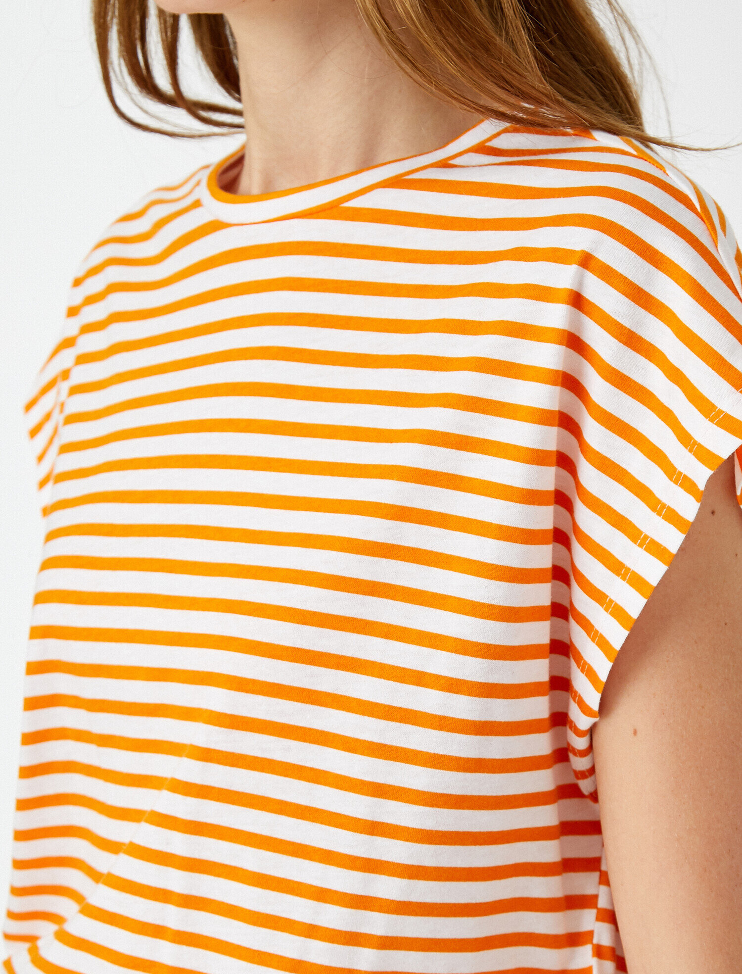   Çizgili Tişört Pamuklu