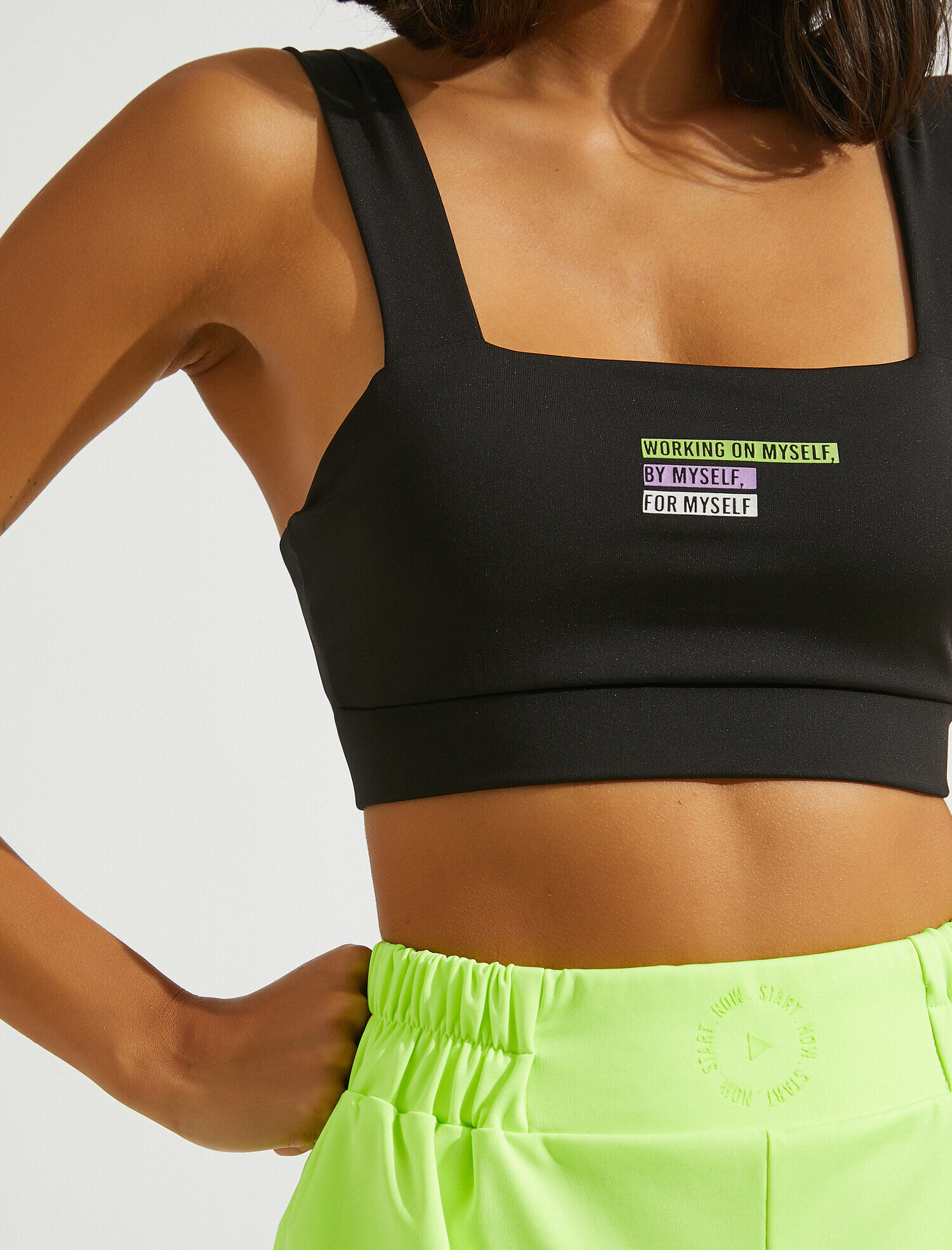   Sloganlı Sporcu Sütyeni