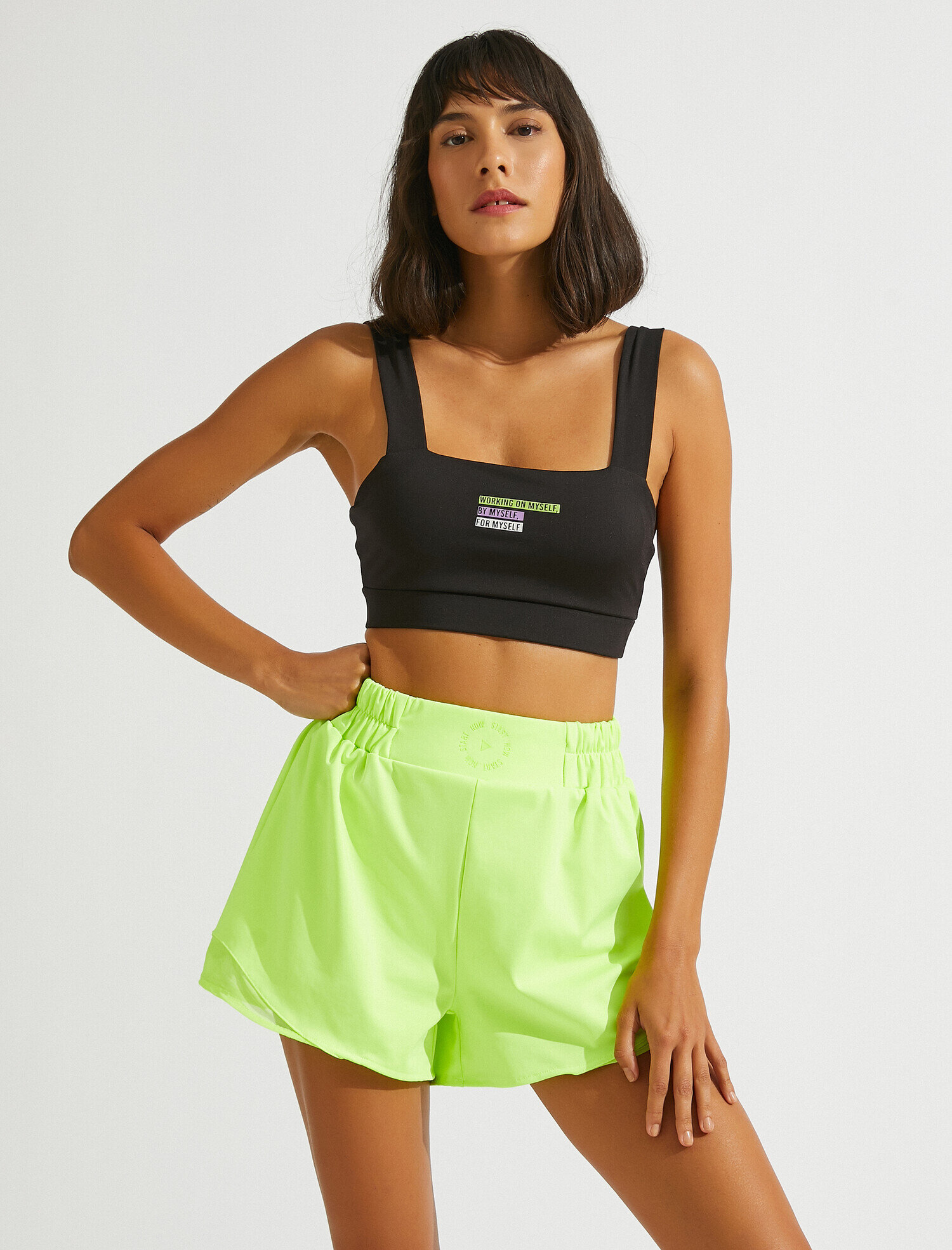   Sloganlı Sporcu Sütyeni