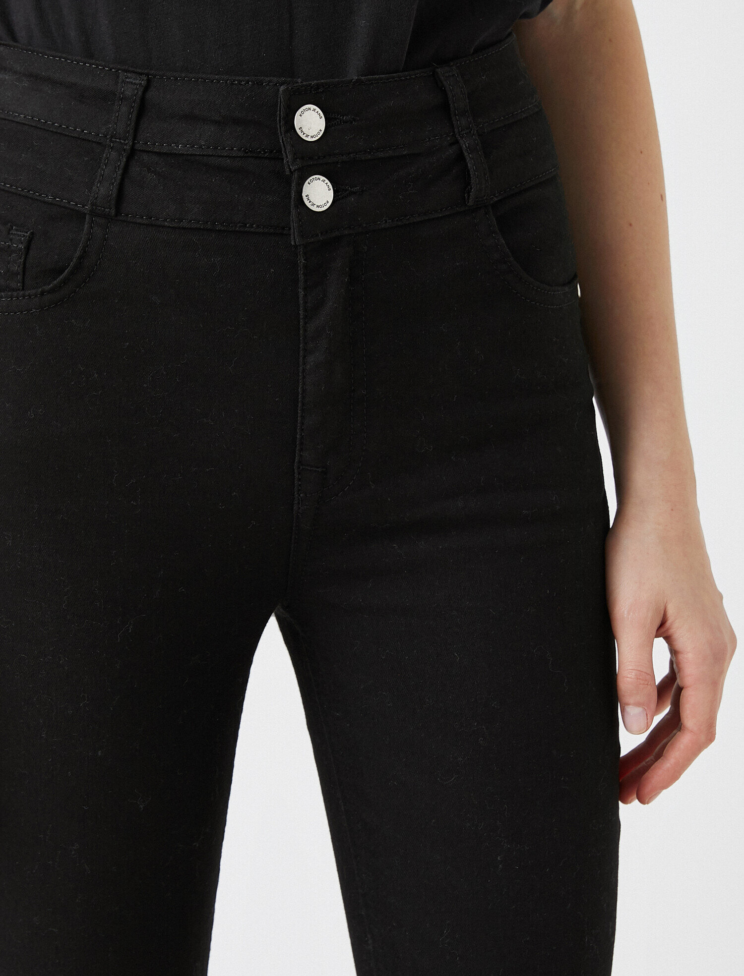   Yüksek Bel Dar Kesim Dar Paça Pantolon