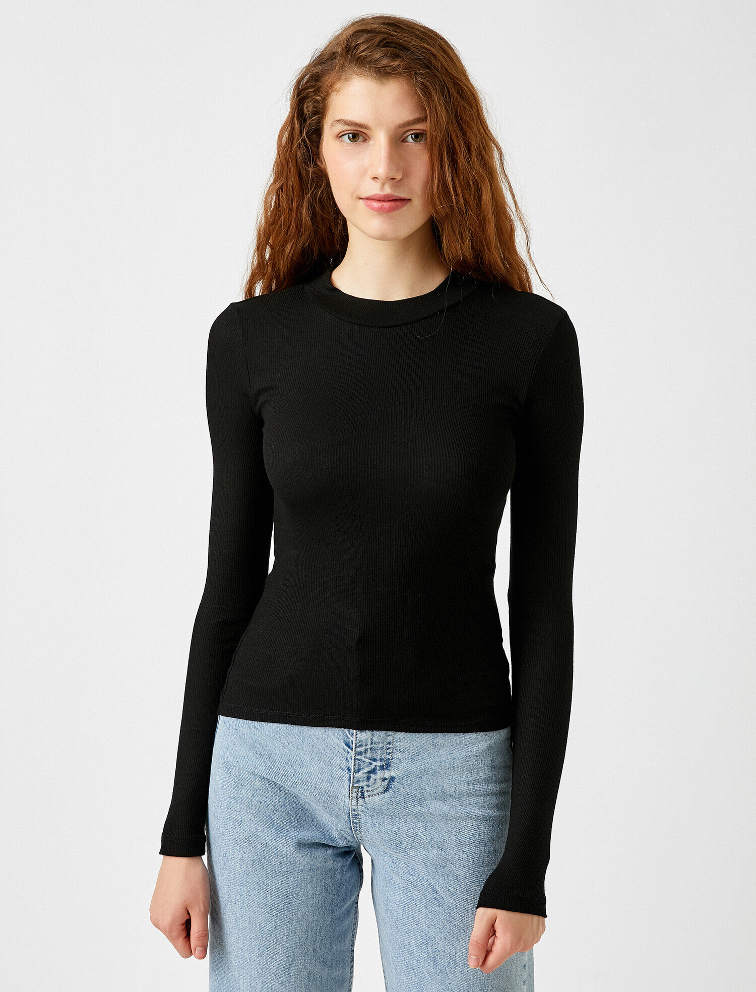   Uzun Kollu Tişört Bisiklet Yaka