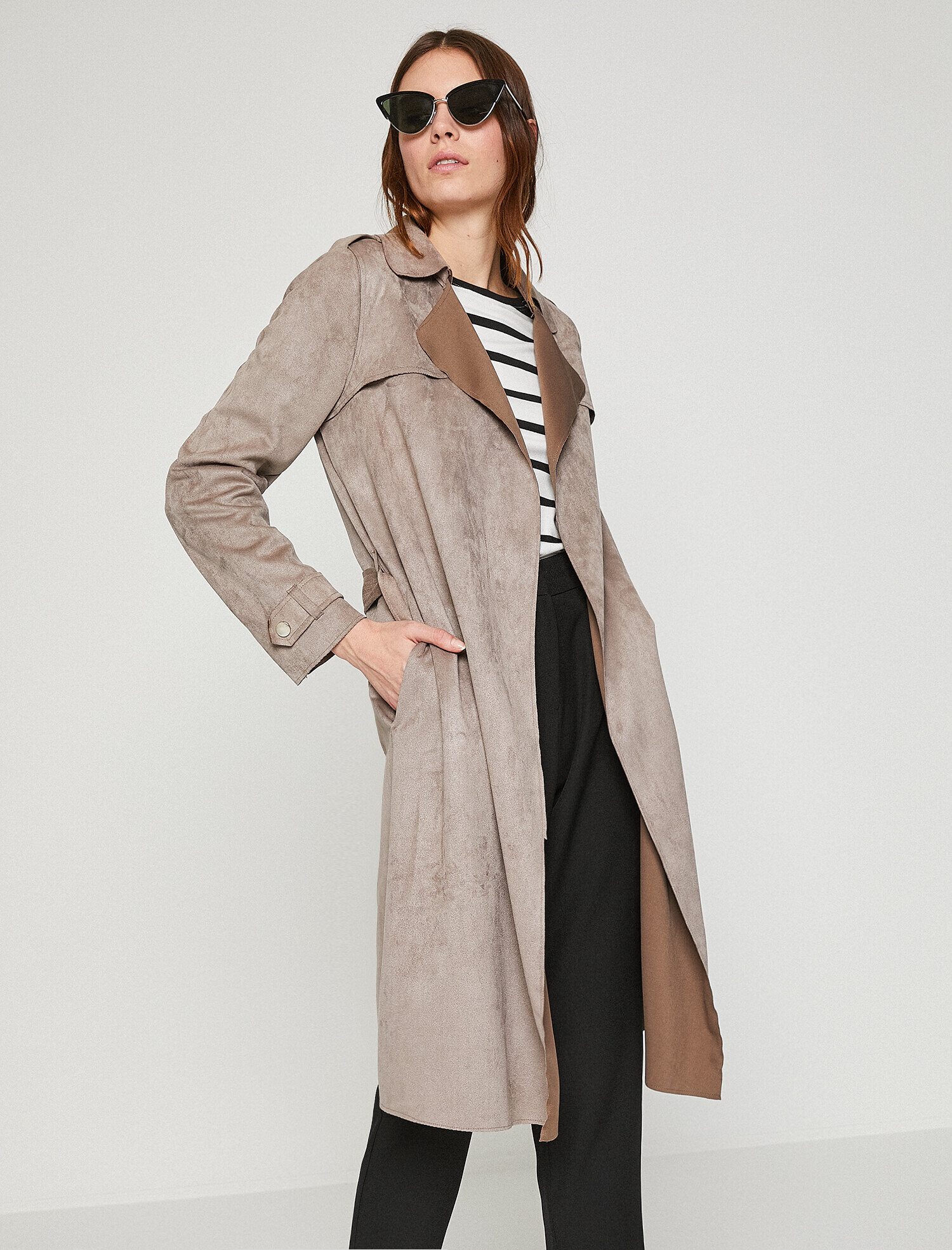   Beli Bağlamalı Trençkot