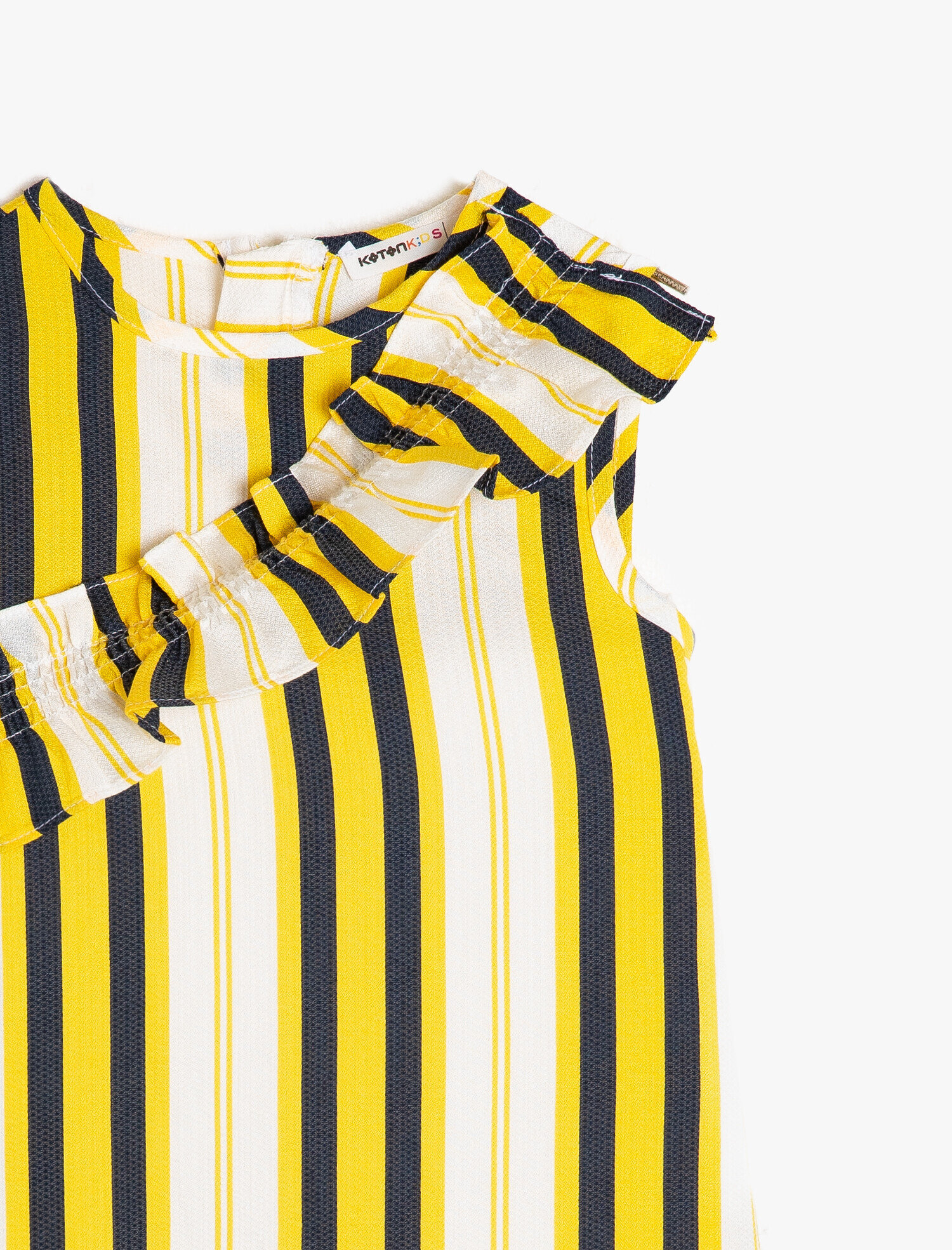  Kız Çocuk Fırfır Detaylı Elbise