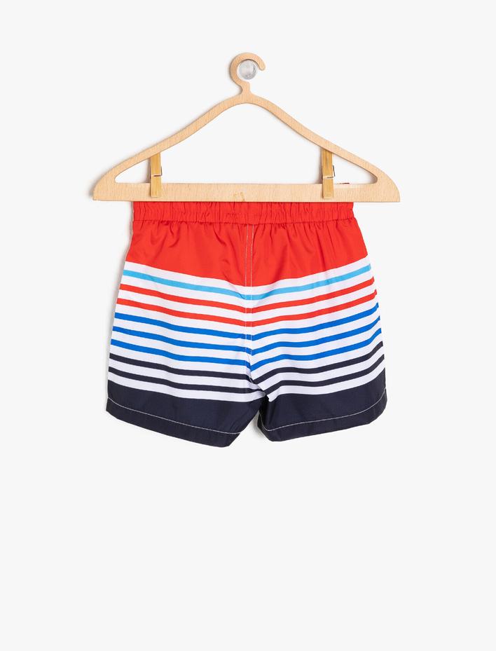 Erkek Çocuk Deniz Şortu Cepli Beli Bağlamalı