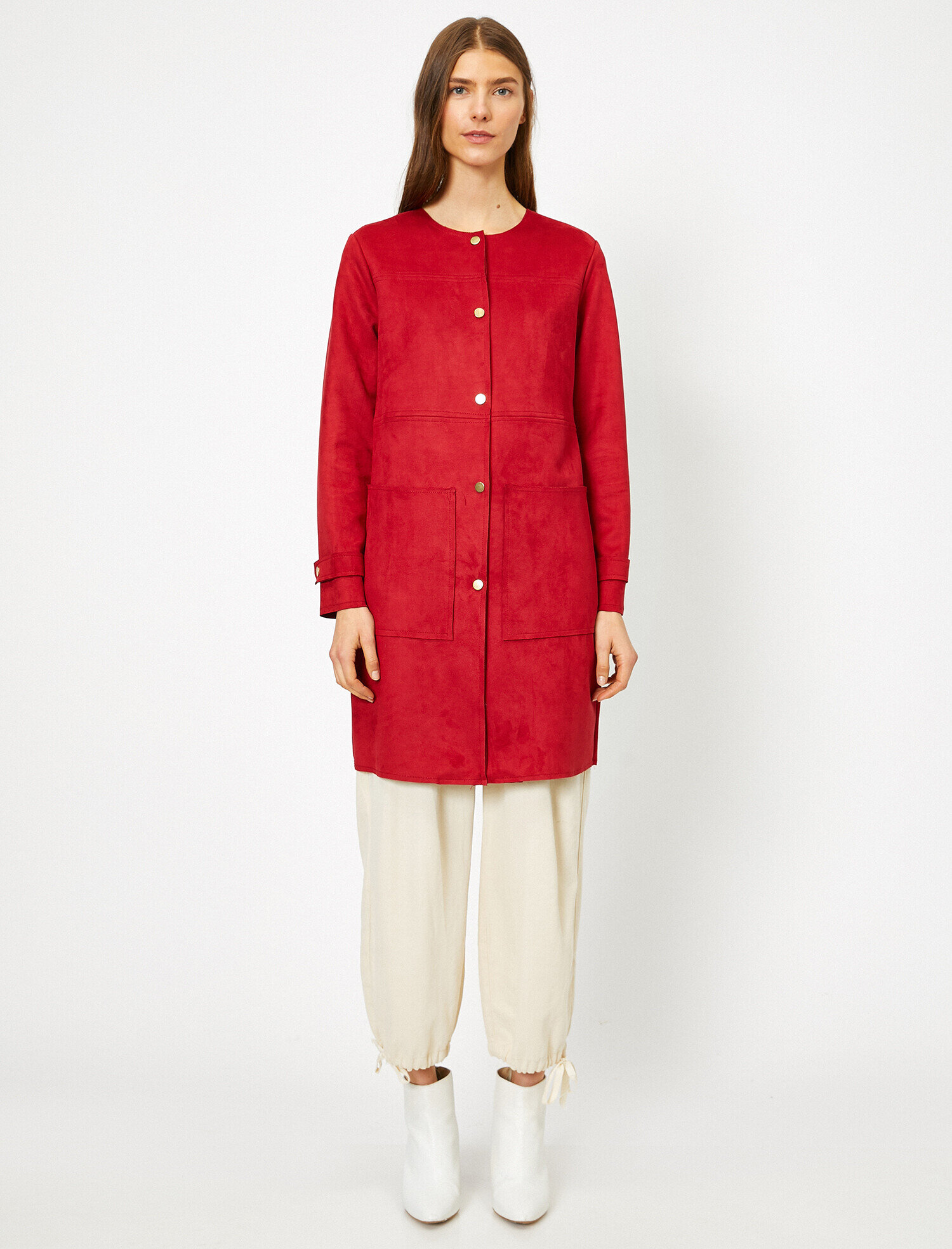   Cep Detaylı Trençkot