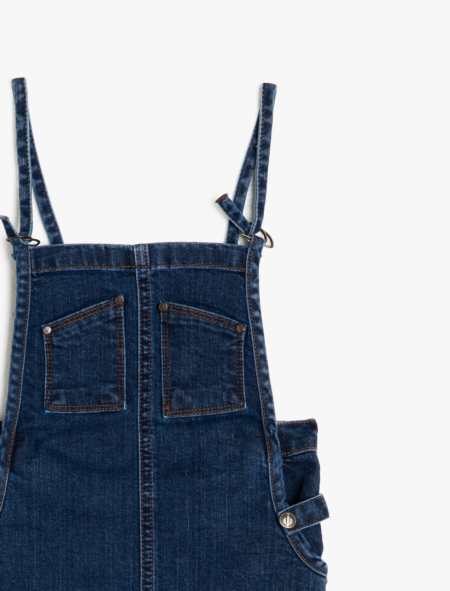  Kız Çocuk Cep Detaylı Jean Elbise