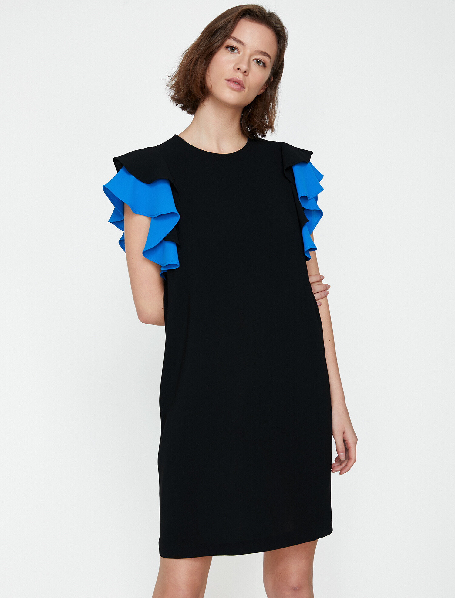   Fırfır Detaylı Elbise