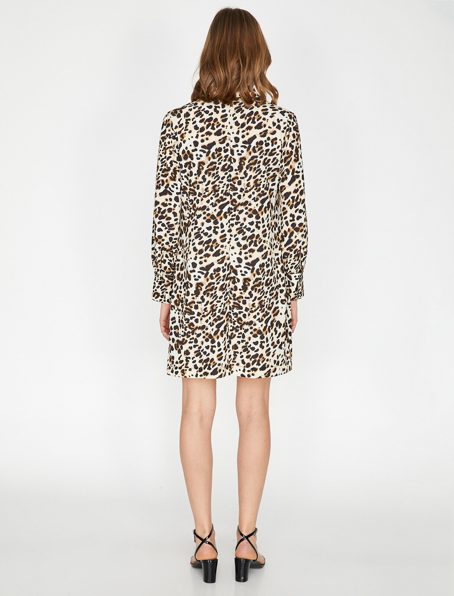   Leopar Desenli Elbise