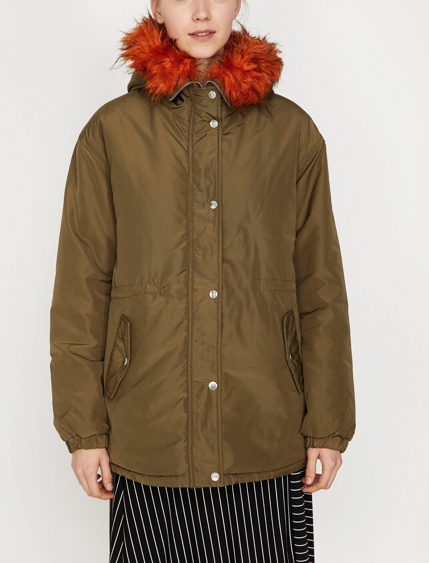   Suni Kürk Kapüşonlu Parka