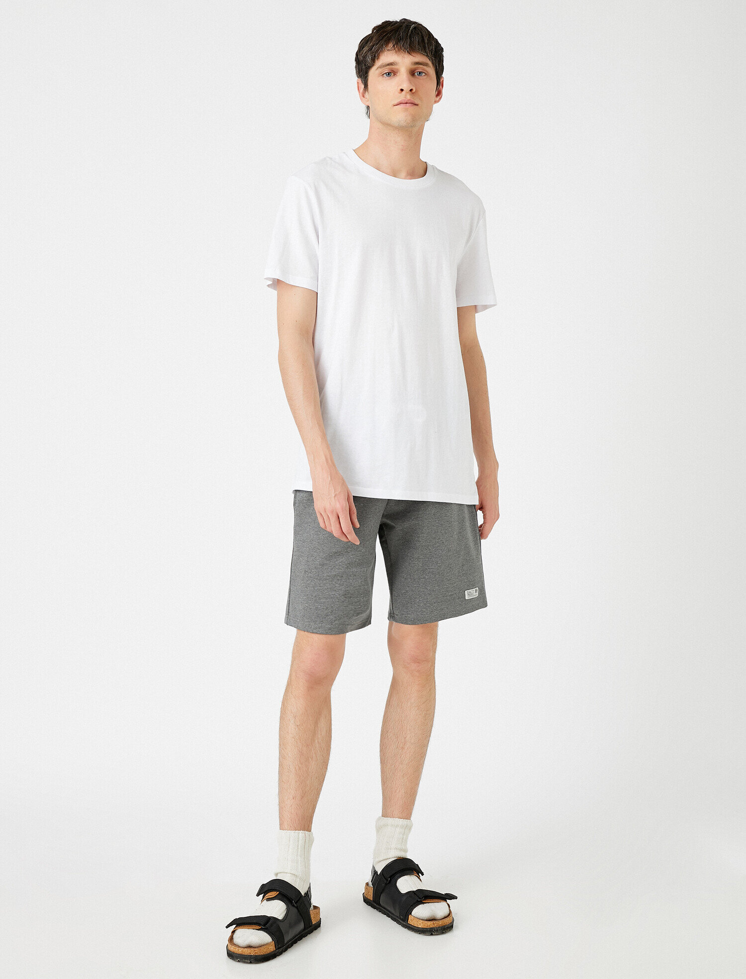   Basic Şort Cepli Pamuklu Belden Bağlamalı