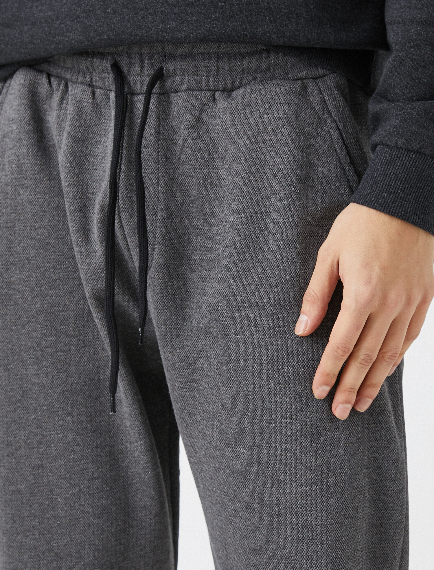   Beli Bağlamalı Basic Pamuklu Jogger Eşofman Altı