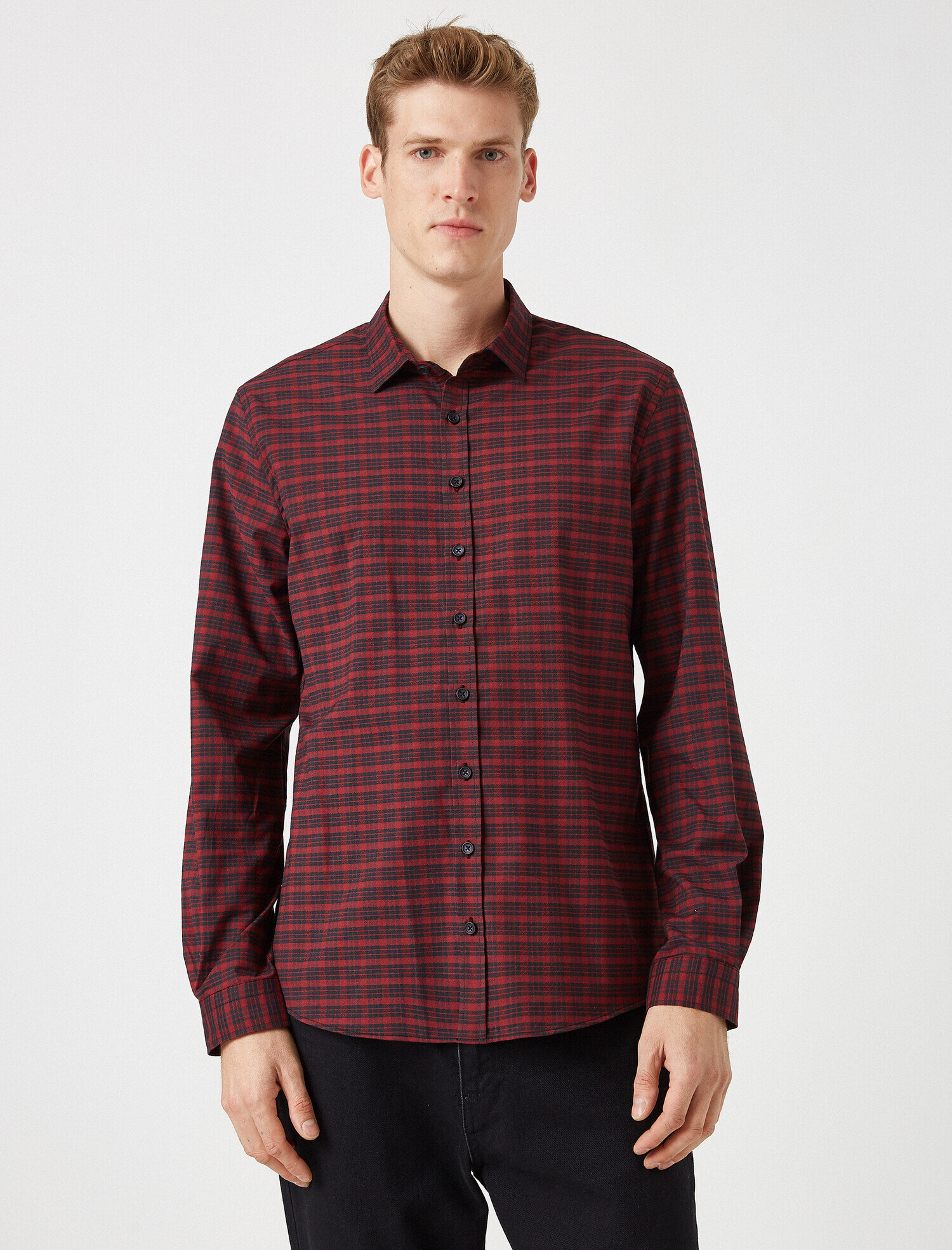   Çizgili Klasik Kesim Klasik Yaka Uzun Kollu Gömlek