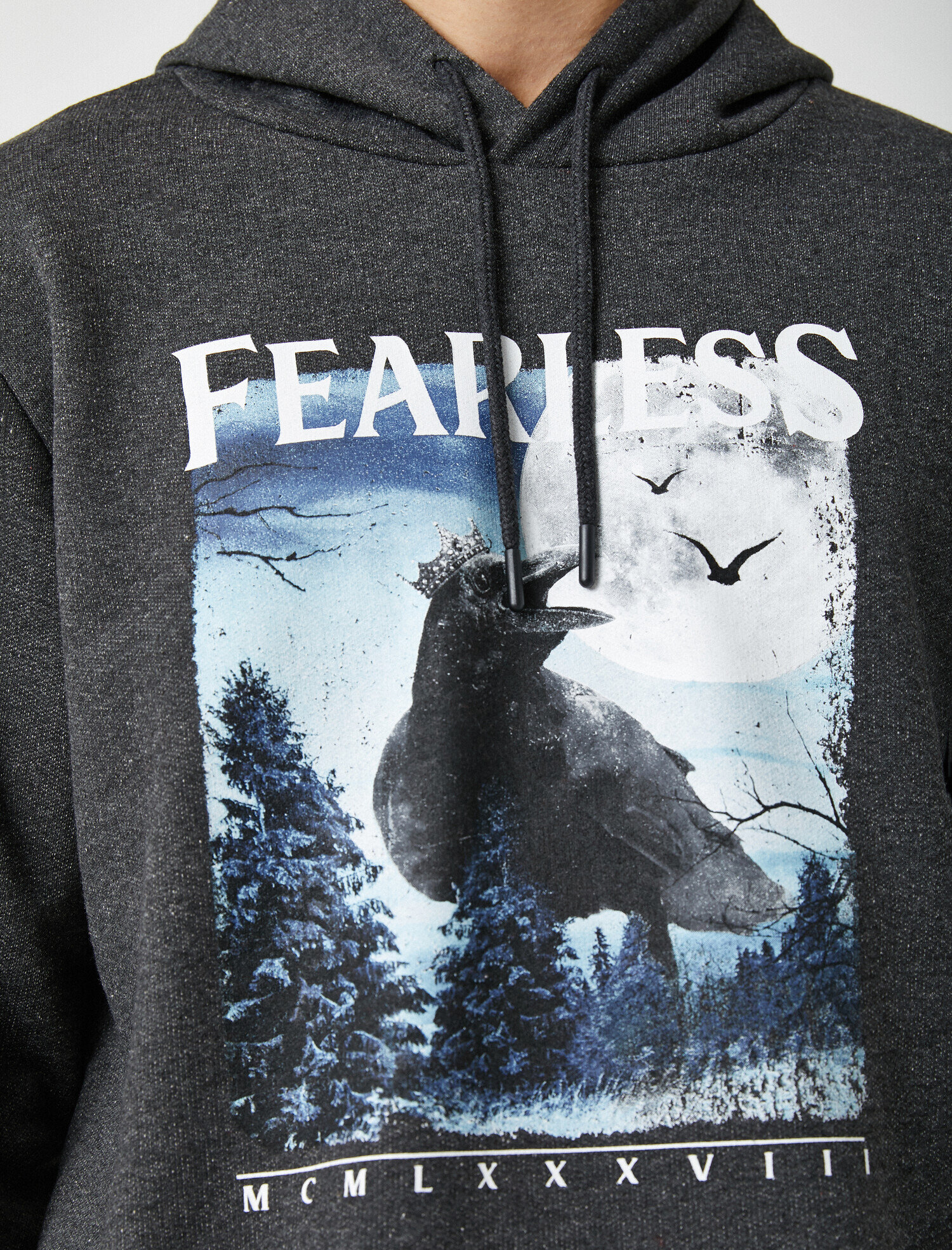   Baskılı Kapüşonlu Sweatshirt